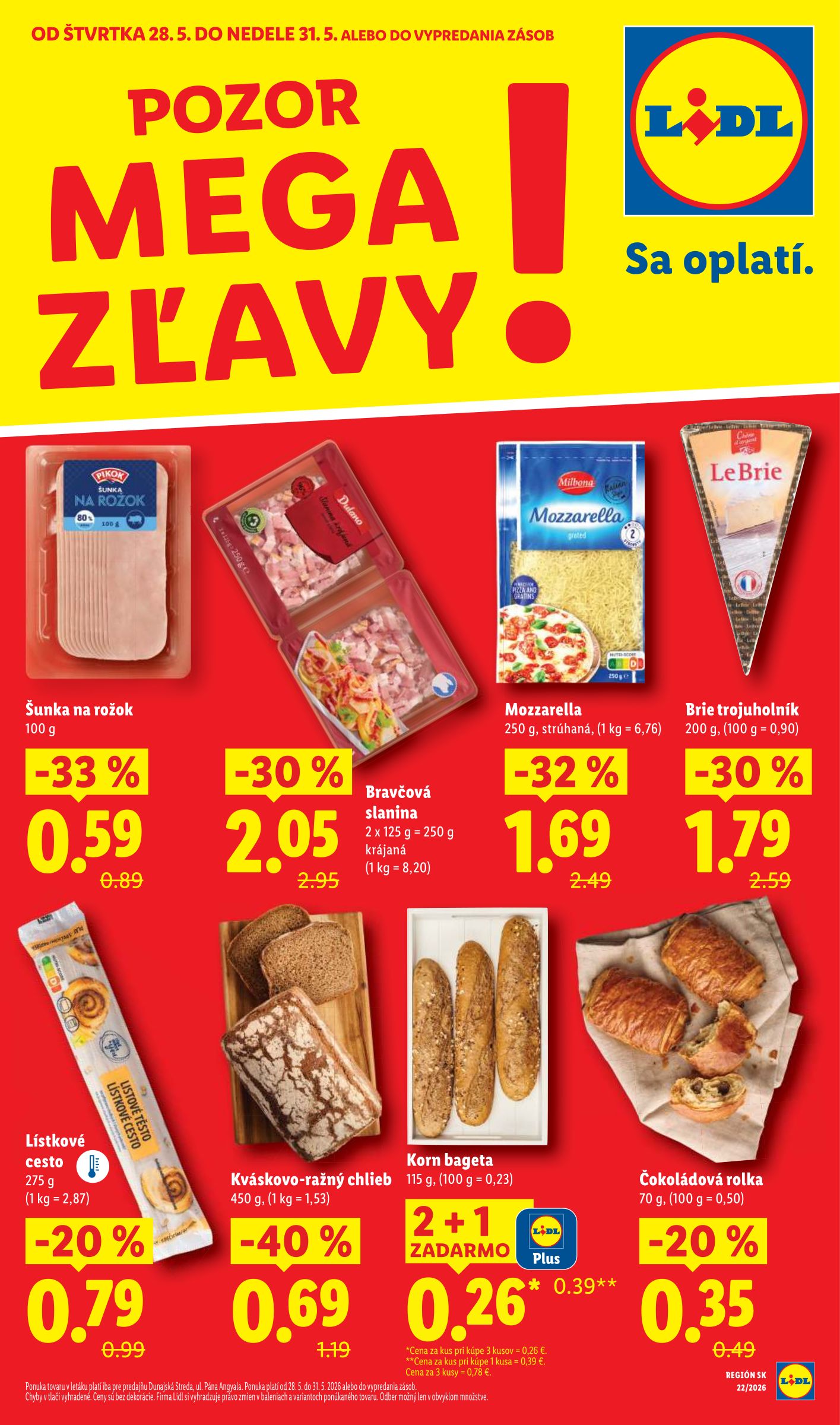 lidl - Aktuálny Lidl - Špeciálne akcie pre predajňu v DS leták od štvrtka, 28.05.2026 do nedele, 31.05.2026