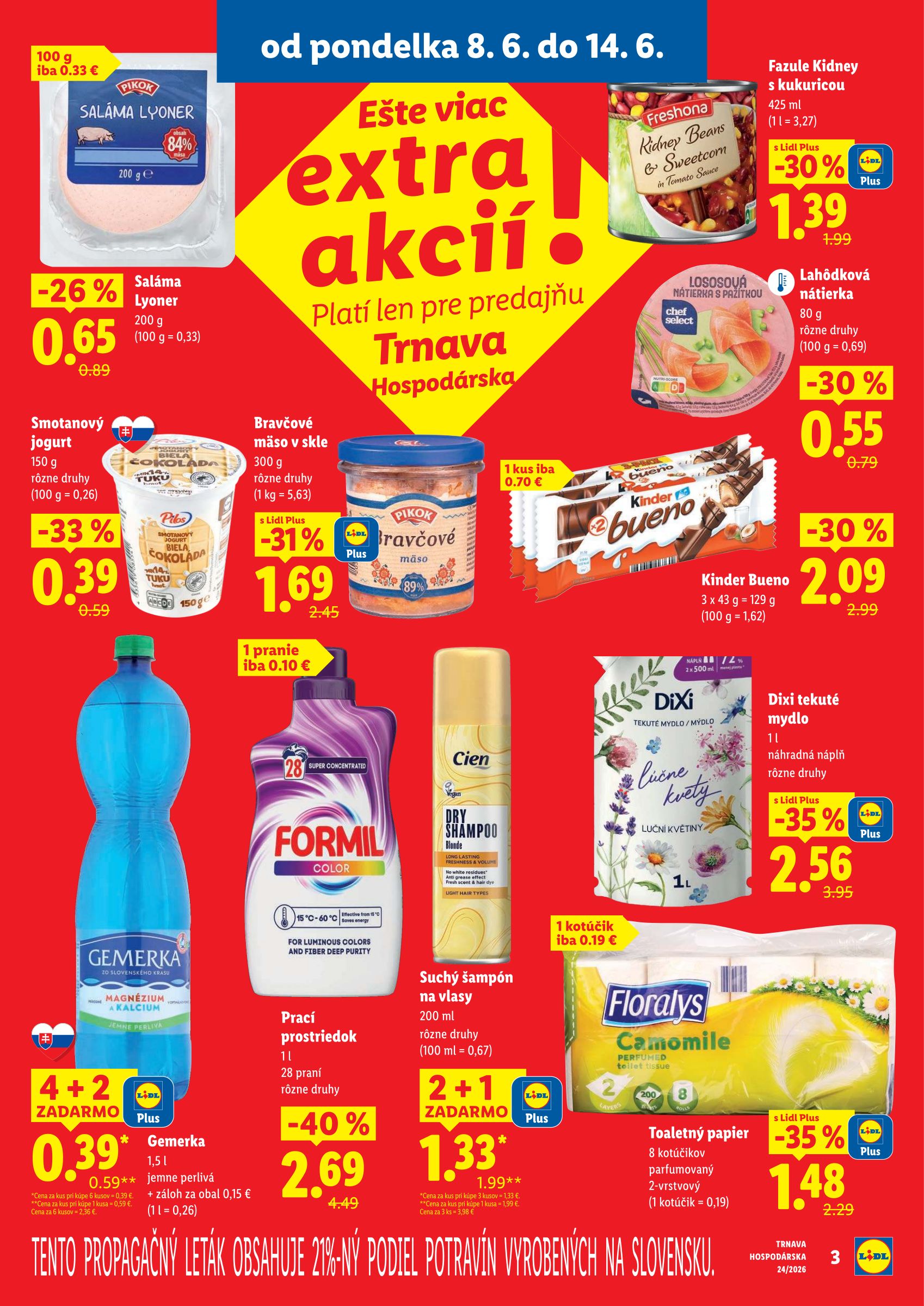lidl - Aktuálny Lidl - Trnava leták od pondelka, 08.06.2026 do nedele, 14.06.2026 - page: 3