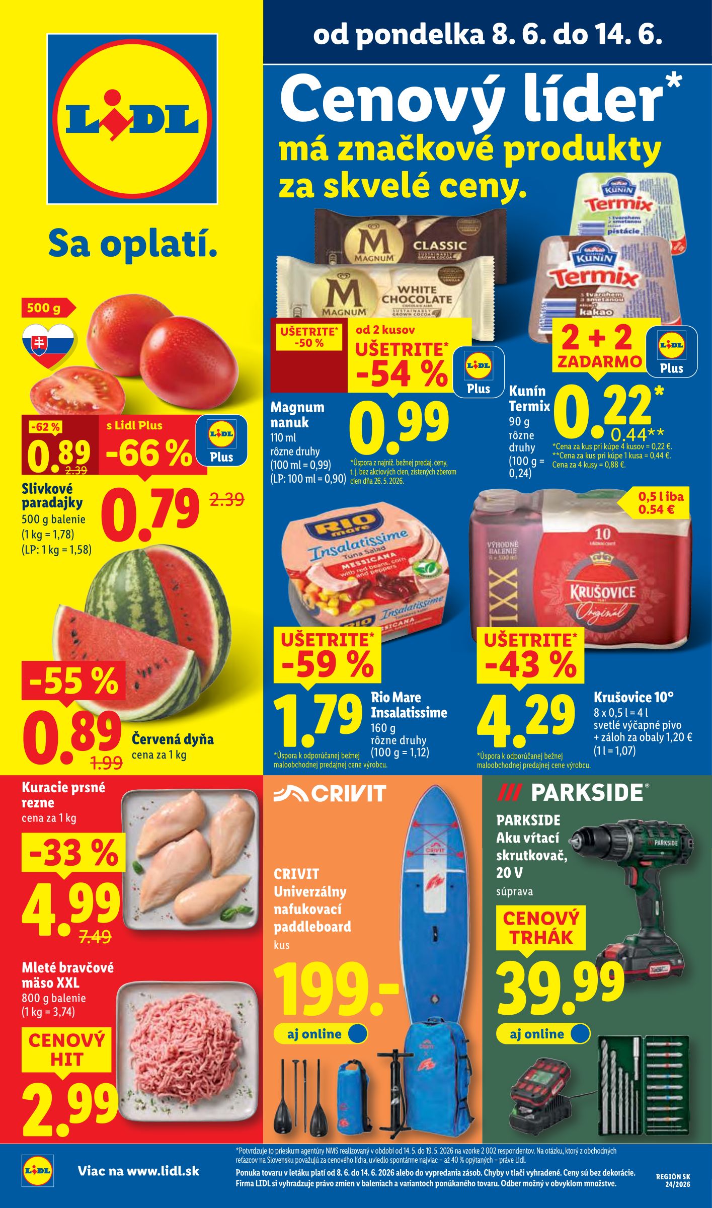 lidl - Aktuálny Lidl leták od pondelka, 08.06.2026 do nedele, 14.06.2026
