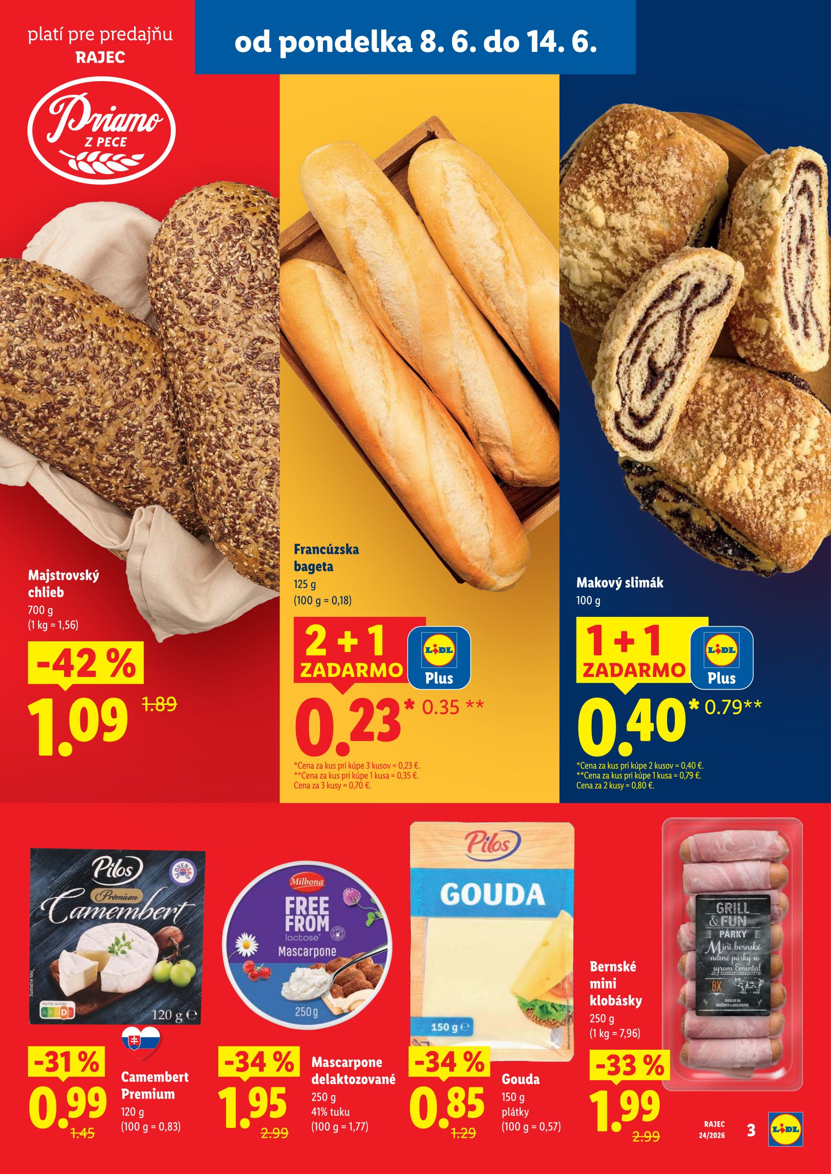 lidl - Aktuálny Lidl - Rajec leták od pondelka, 08.06.2026 do nedele, 14.06.2026 - page: 3