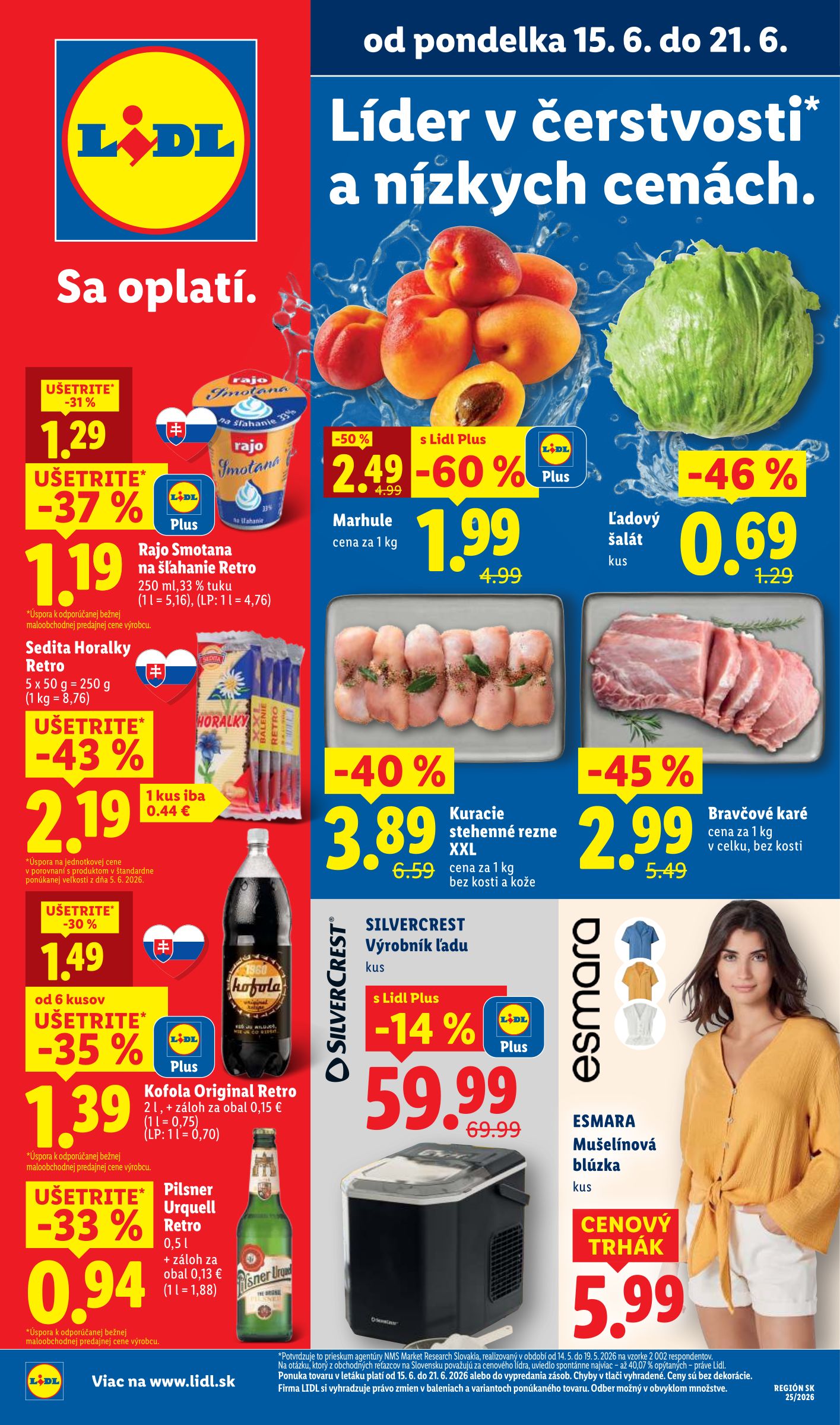 lidl - Nový Lidl leták od pondelka, 15.06.2026 do nedele, 21.06.2026 - page: 1