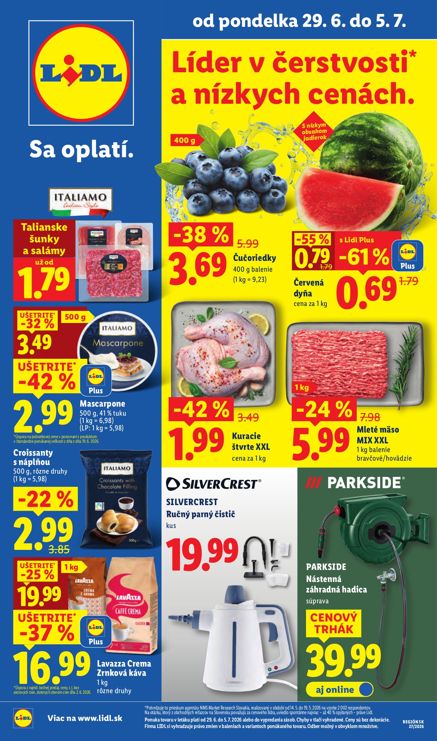 lidl - Nový Lidl leták od pondelka, 29.06.2026 do nedele, 05.07.2026 - page: 1