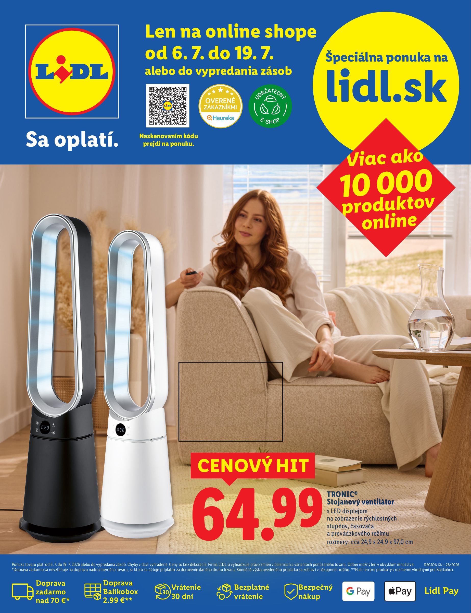 lidl - Aktuálny Lidl - Online ponuka leták od pondelka, 06.07.2026 do nedele, 19.07.2026