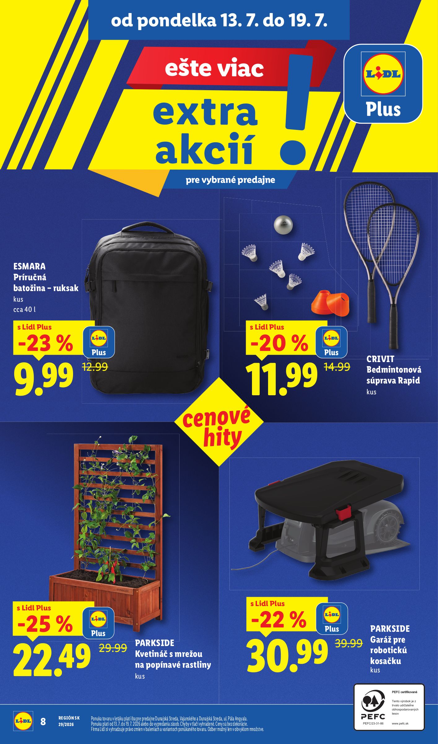 lidl - Nový Lidl - Extra Akcie leták od pondelka, 13.07.2026 do nedele, 19.07.2026 - page: 8