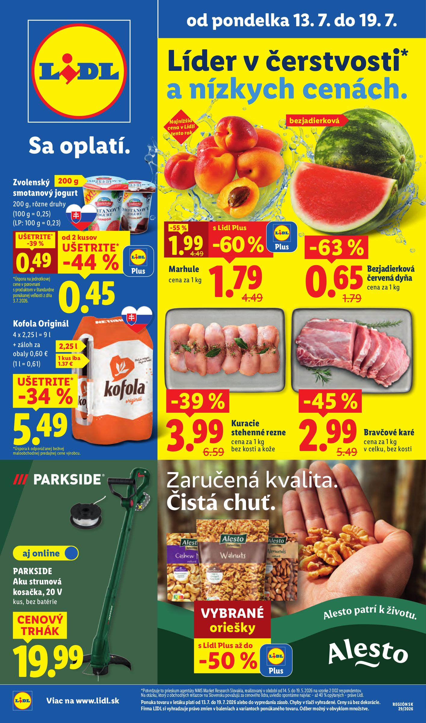 lidl - Nový Lidl leták od pondelka, 13.07.2026 do nedele, 19.07.2026 - page: 1