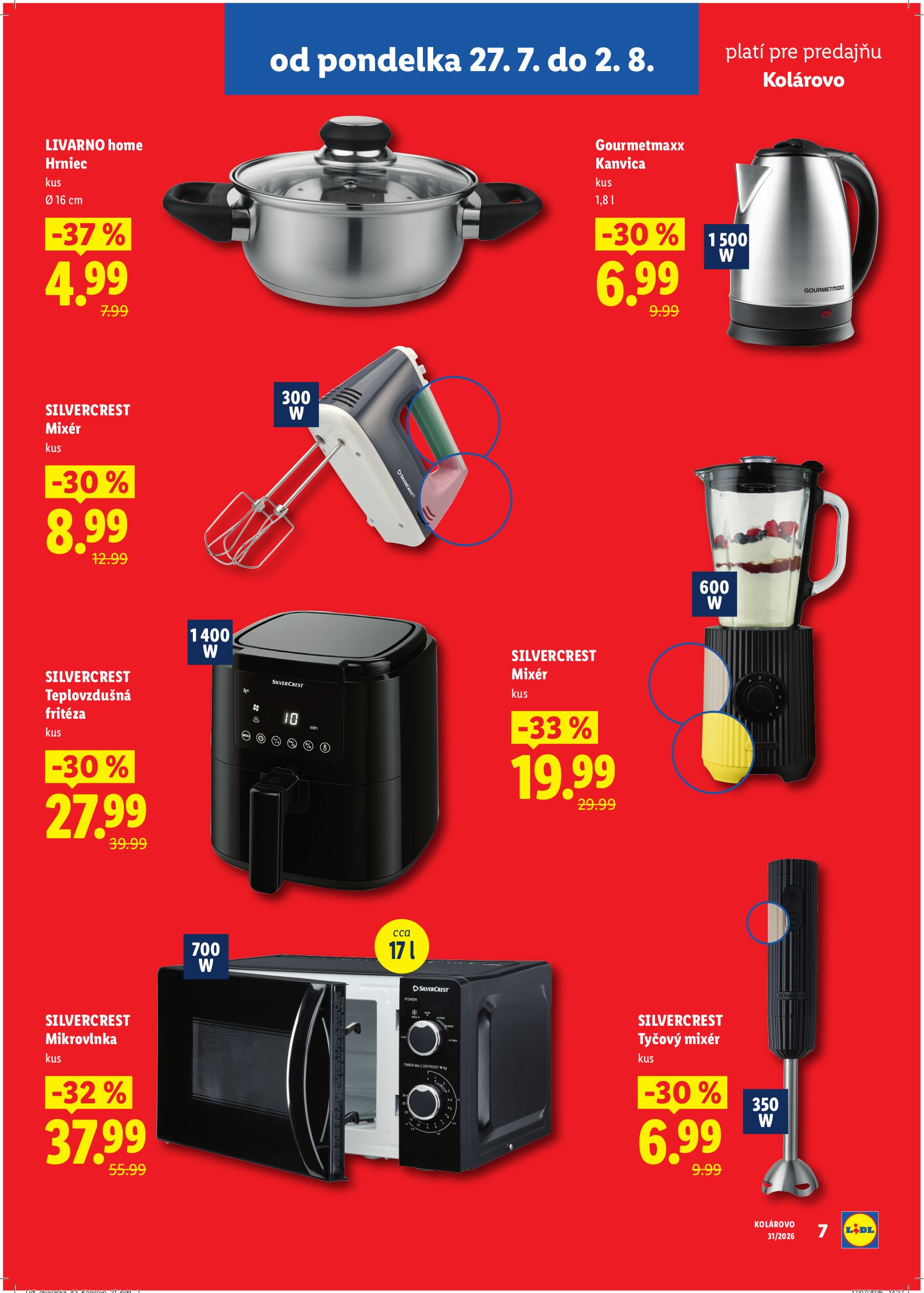 lidl - Nový Lidl - Nová predajňa Kolárovo leták od pondelka, 27.07.2026 do nedele, 02.08.2026 - page: 7