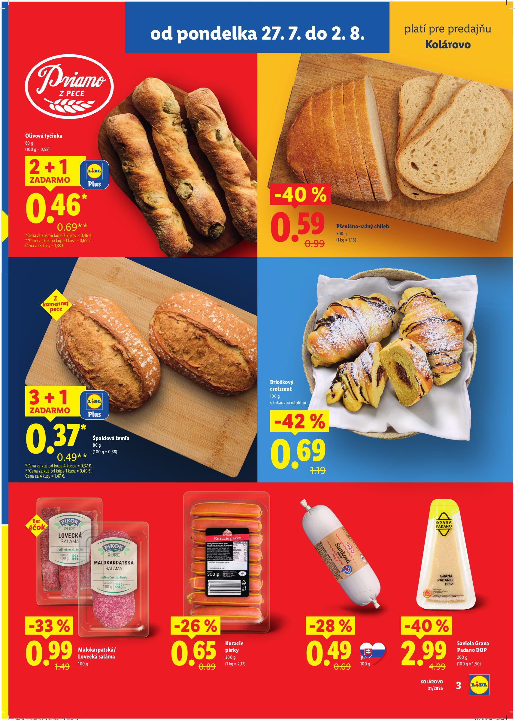 lidl - Nový Lidl - Nová predajňa Kolárovo leták od pondelka, 27.07.2026 do nedele, 02.08.2026 - page: 3