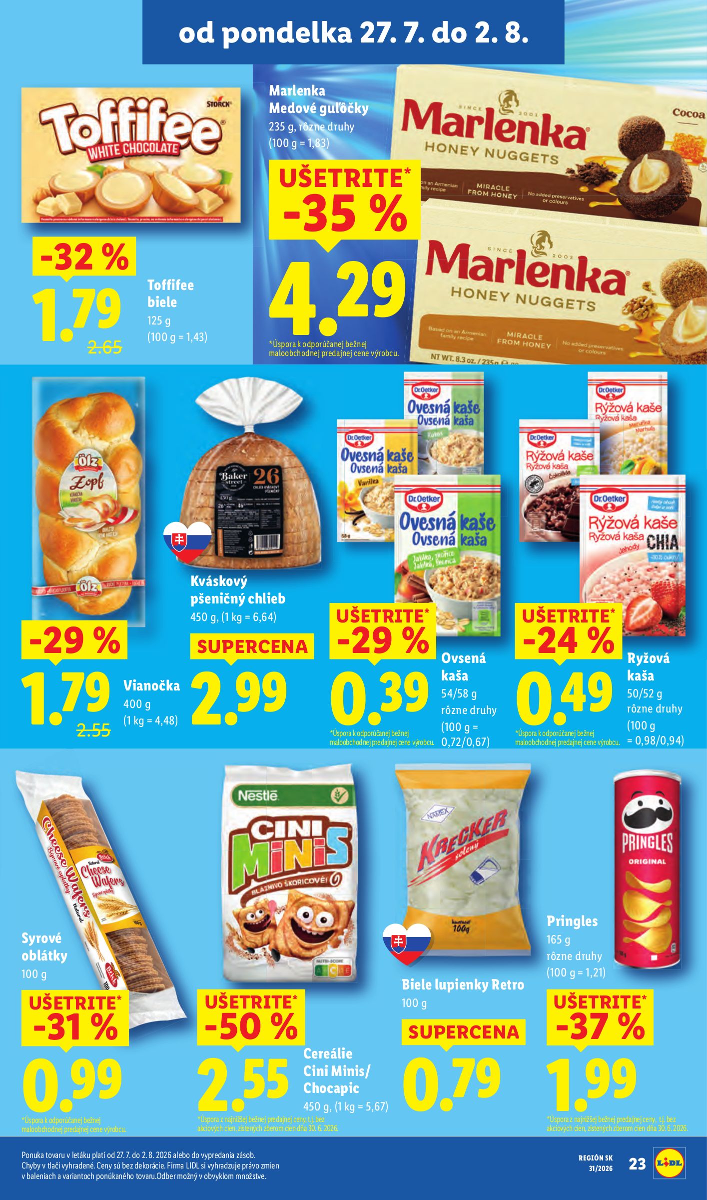 lidl - Nový Lidl leták od pondelka, 27.07.2026 do nedele, 02.08.2026 - page: 31