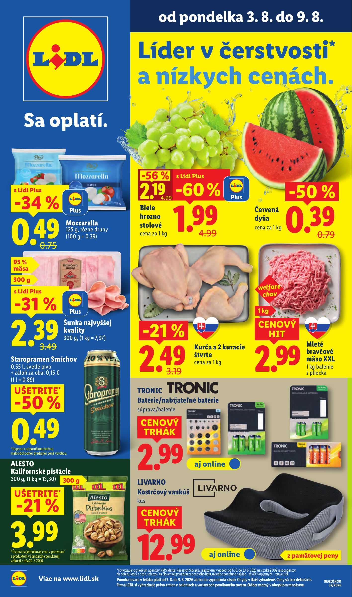 lidl - Nový Lidl leták od pondelka, 03.08.2026 do nedele, 09.08.2026 - page: 1
