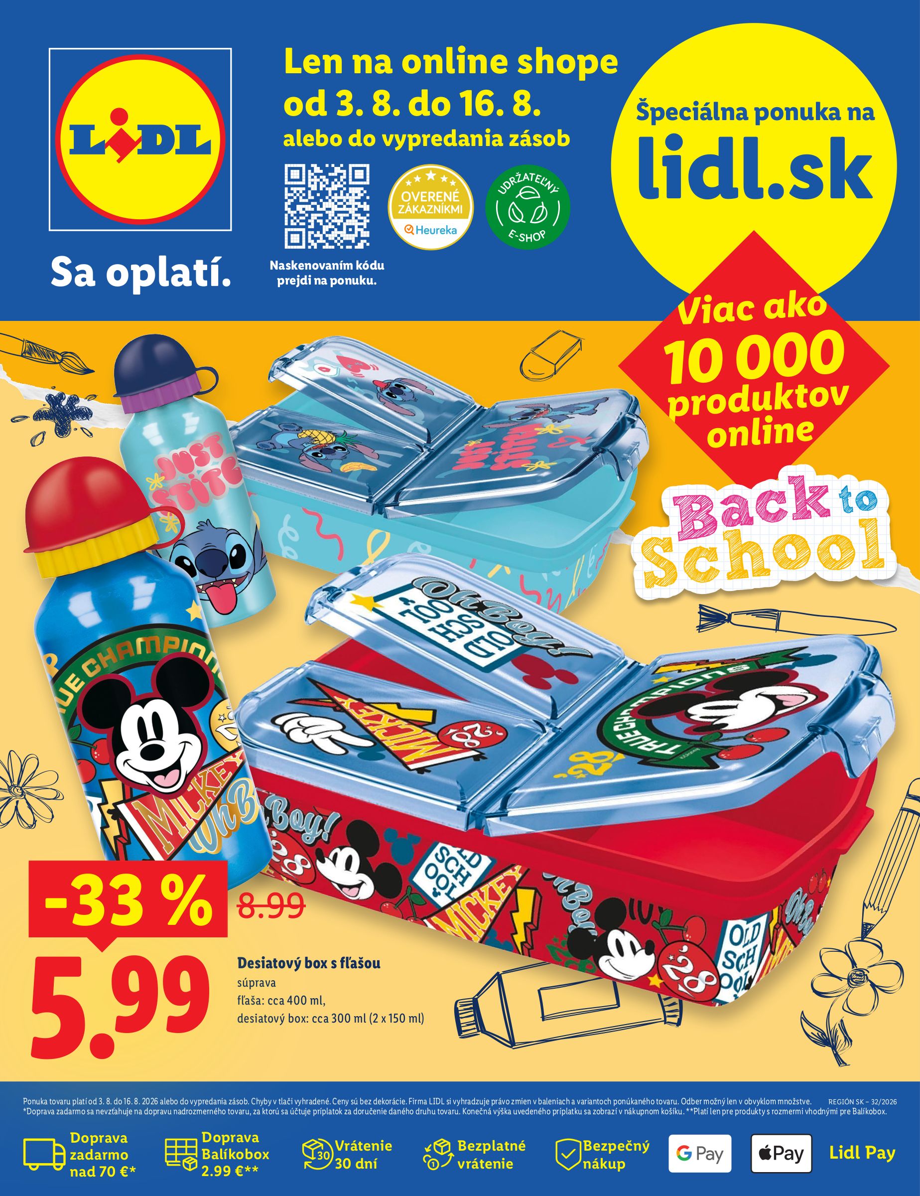 lidl - Aktuálny Lidl.sk leták od pondelka, 03.08.2026 do nedele, 16.08.2026