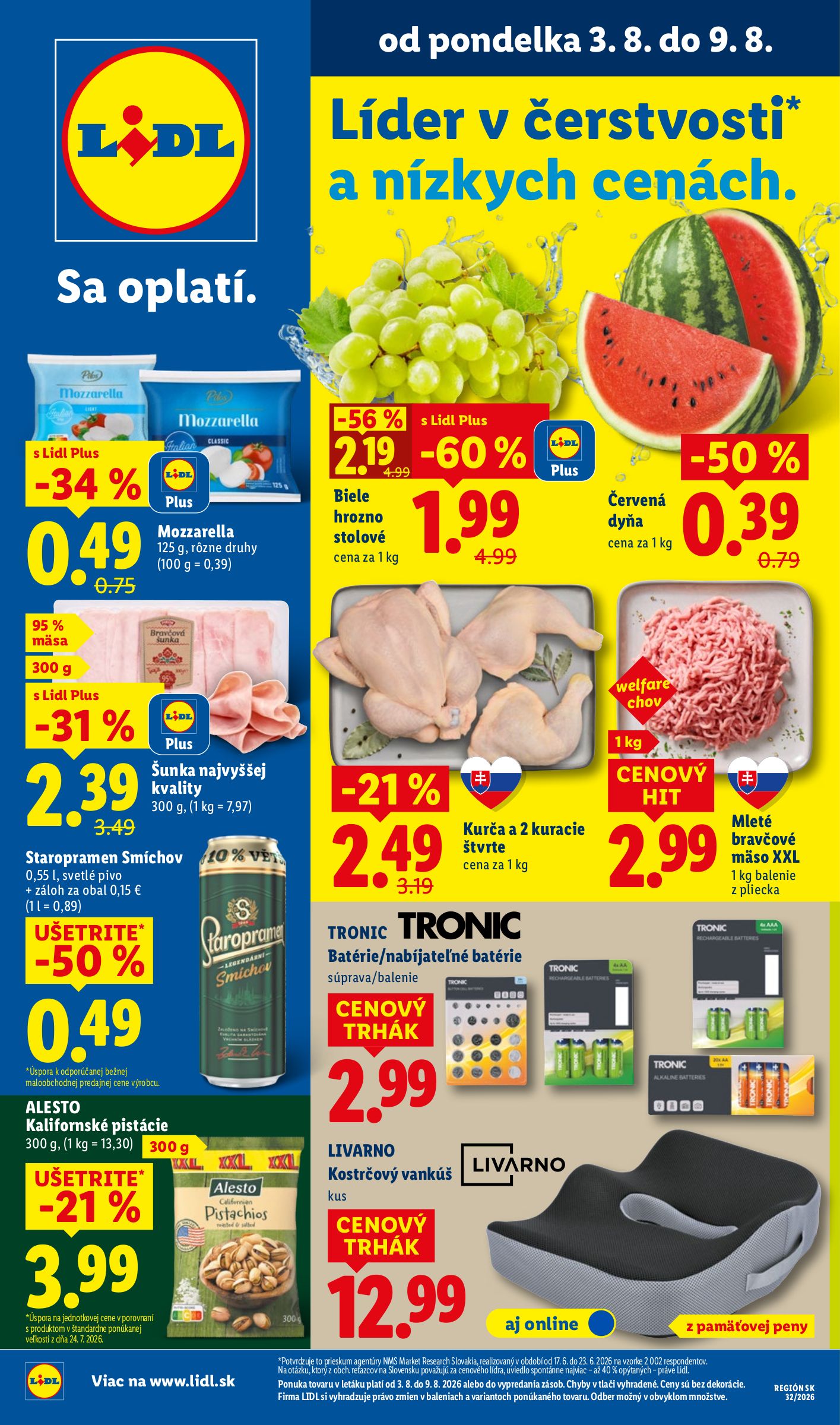 lidl - Aktuálny Lidl leták od pondelka, 03.08.2026 do nedele, 09.08.2026