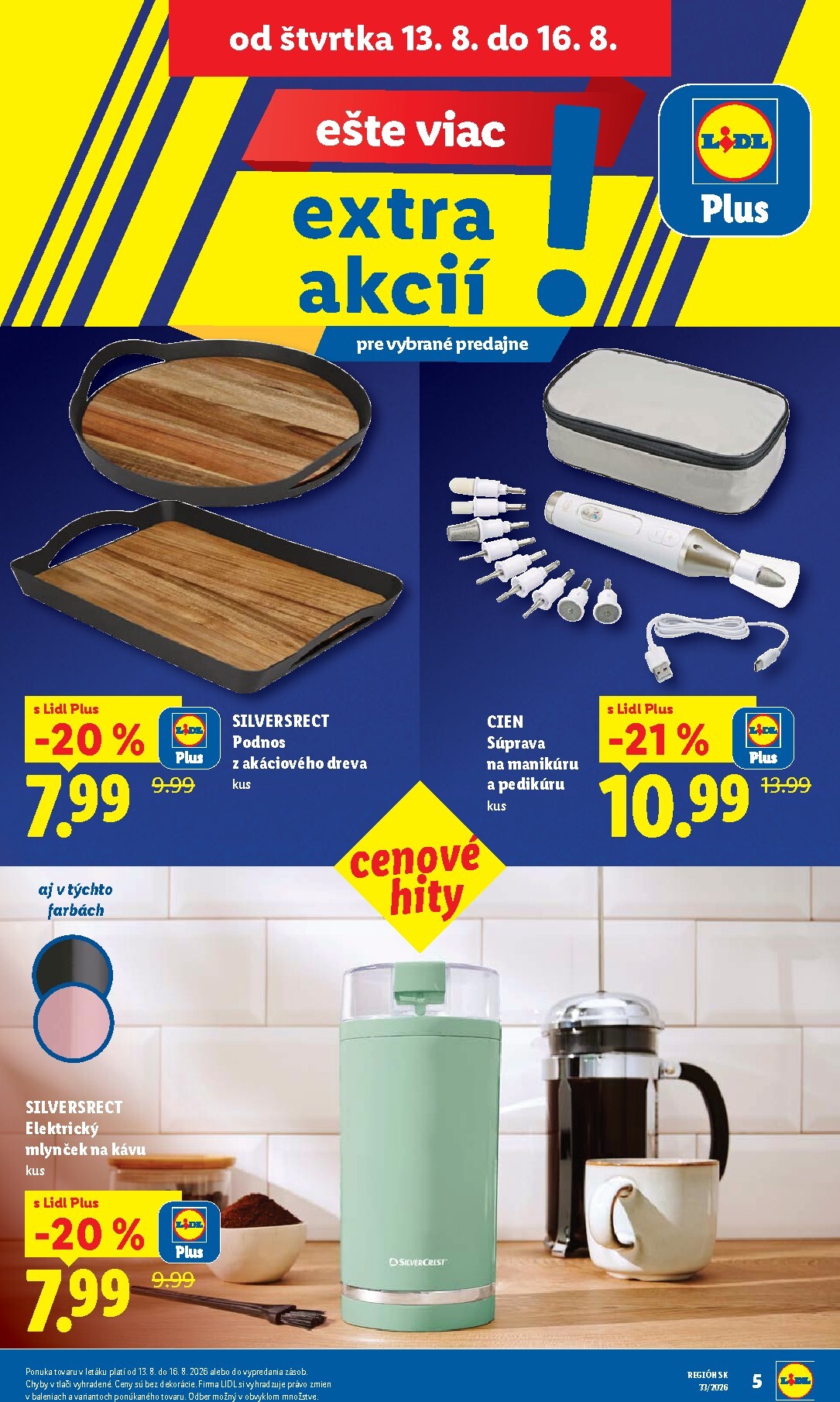 lidl - Nový Lidl - Ešte viac extra akcií leták od štvrtka, 13.08.2026 do nedele, 16.08.2026 - page: 5