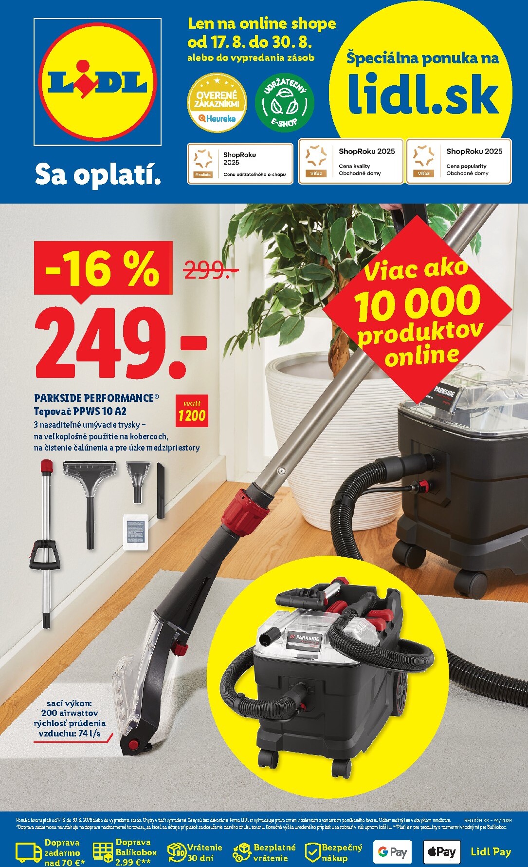 lidl - Aktuálny Lidl - Online magazín leták od pondelka, 17.08.2026 do nedele, 30.08.2026
