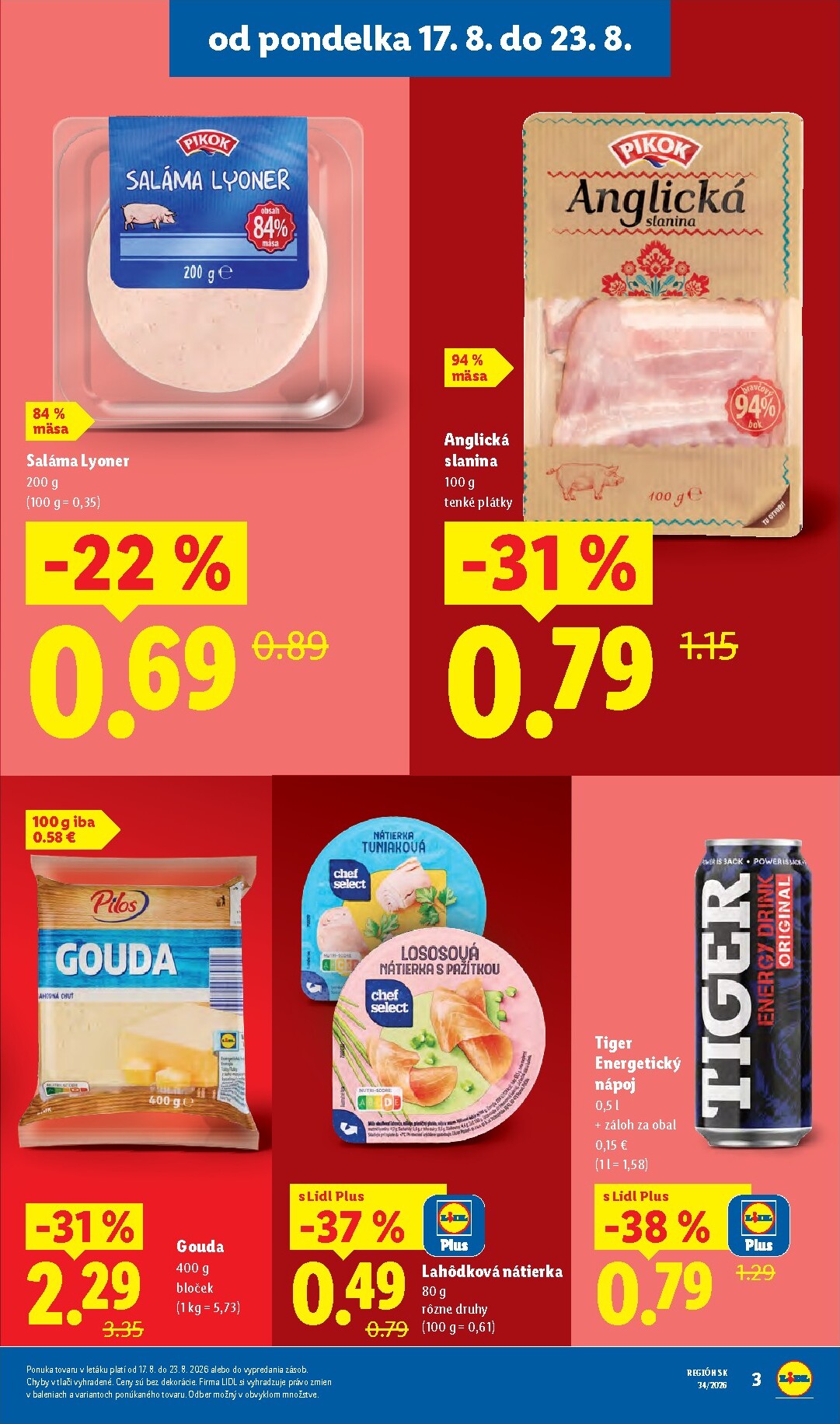 lidl - Aktuálny Lidl - Ešte viac extra akcií leták od pondelka, 17.08.2026 do nedele, 23.08.2026 - page: 3