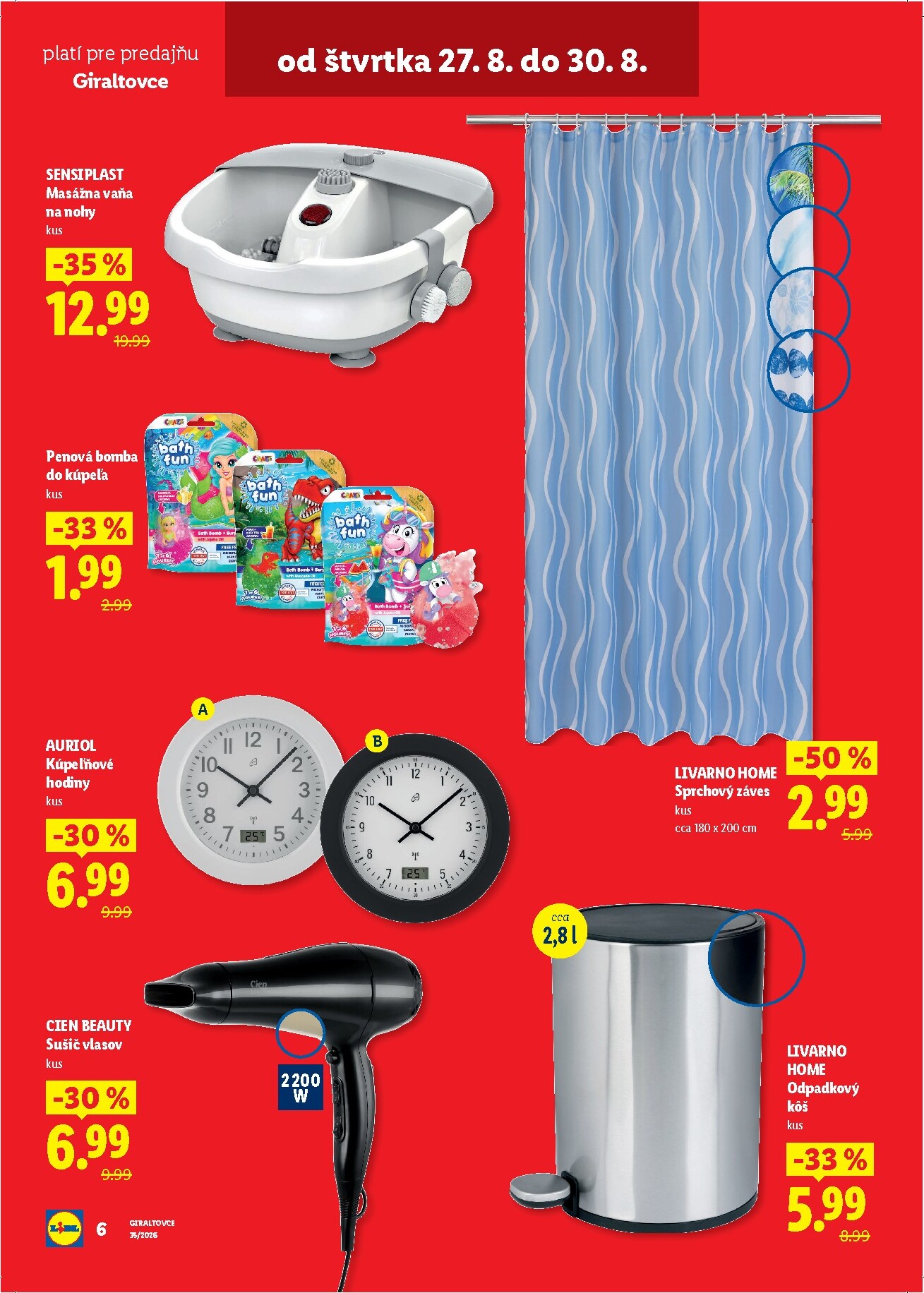 lidl - Nový Lidl - Giraltovce leták od štvrtka, 27.08.2026 do nedele, 30.08.2026 - page: 6