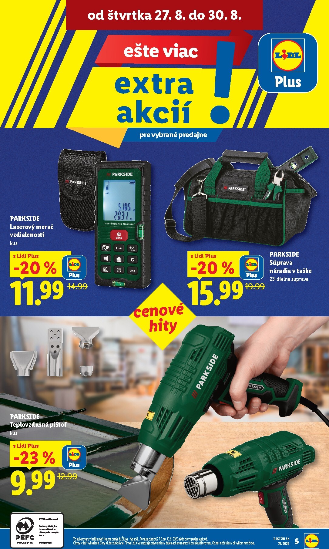 lidl - Nový Lidl - Ešte viac extra akcií leták od štvrtka, 27.08.2026 do nedele, 30.08.2026 - page: 5