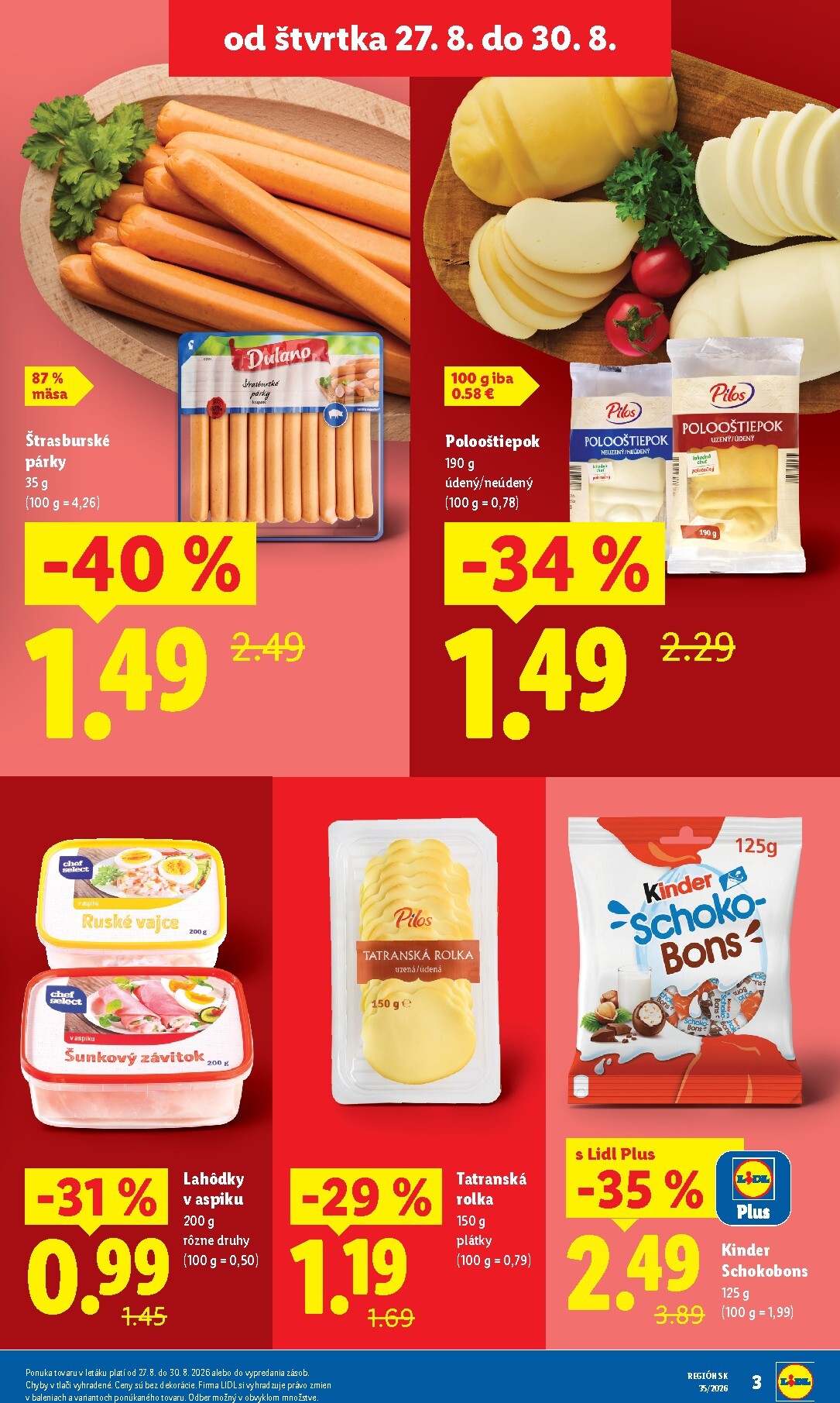 lidl - Nový Lidl - Ešte viac extra akcií leták od štvrtka, 27.08.2026 do nedele, 30.08.2026 - page: 3