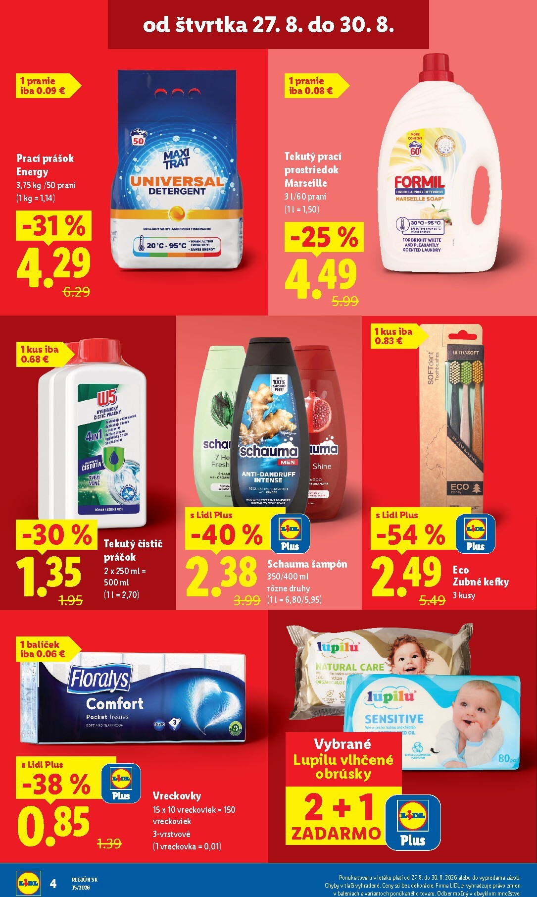 lidl - Nový Lidl - Ešte viac extra akcií leták od štvrtka, 27.08.2026 do nedele, 30.08.2026 - page: 4