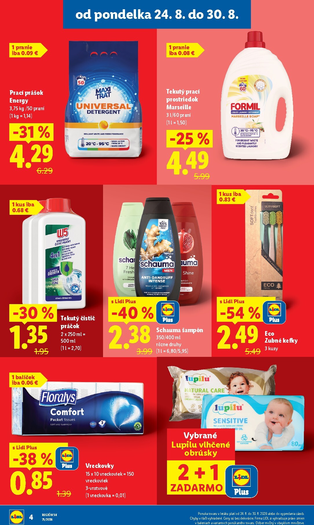 lidl - Aktuálny Lidl - Ešte viac extra akcií leták od pondelka, 24.08.2026 do nedele, 30.08.2026 - page: 4