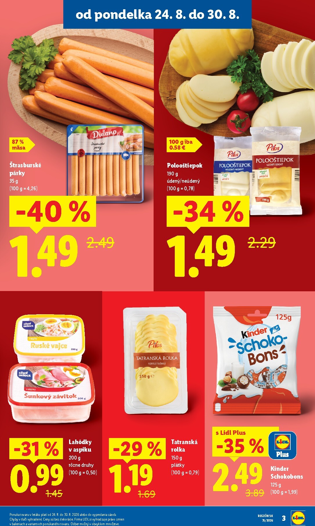 lidl - Aktuálny Lidl - Ešte viac extra akcií leták od pondelka, 24.08.2026 do nedele, 30.08.2026 - page: 3