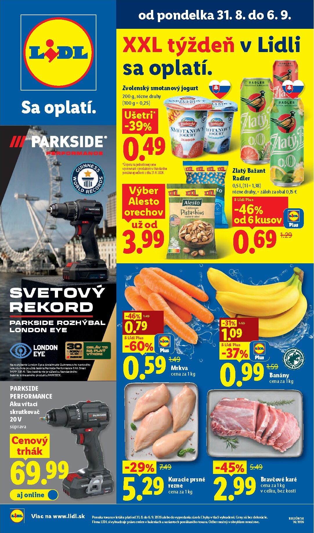 lidl - Nový Lidl leták od pondelka, 31.08.2026 do nedele, 06.09.2026