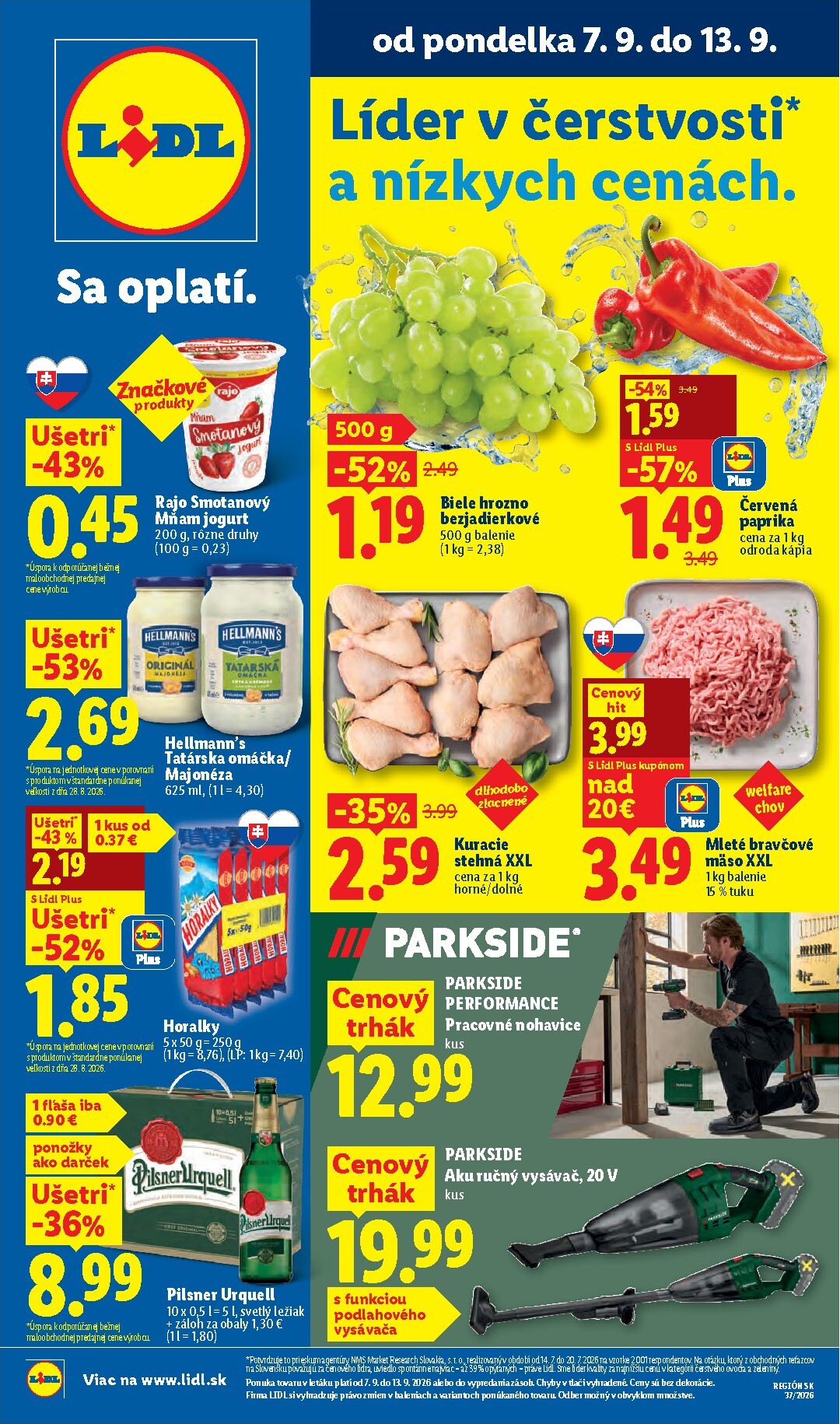 lidl - Nový Lidl leták od pondelka, 07.09.2026 do nedele, 13.09.2026