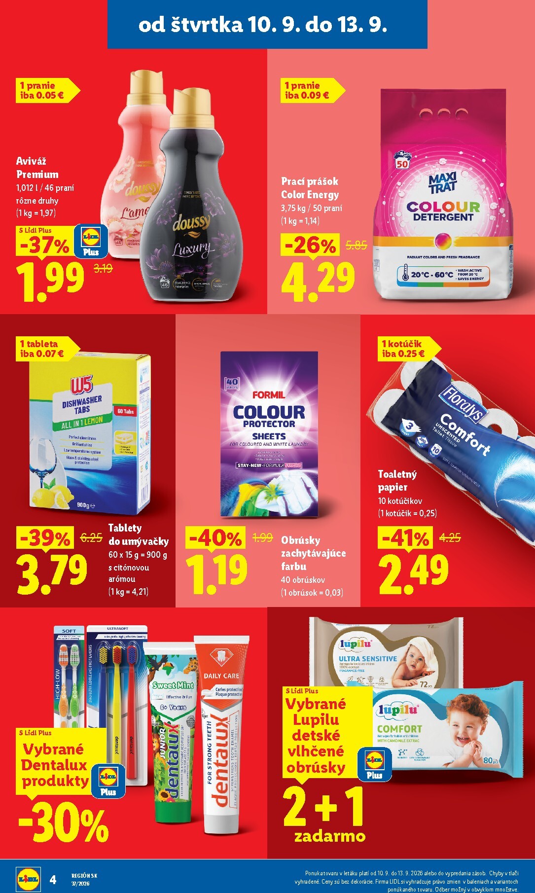 lidl - Aktuálny Lidl - Ešte viac extra akcií leták od štvrtka, 10.09.2026 do nedele, 13.09.2026 - page: 4