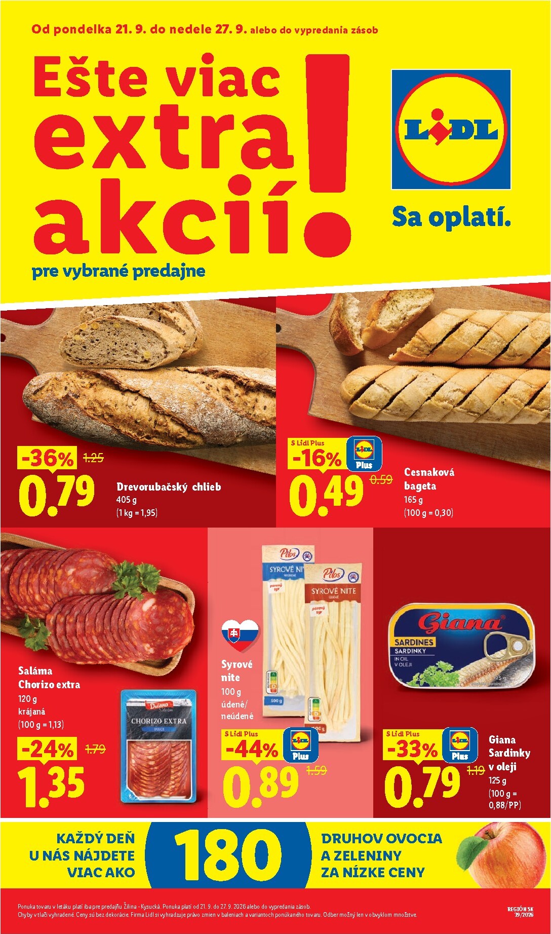 lidl - Nový Lidl - Ešte viac extra akcií leták od pondelka, 21.09.2026 do nedele, 27.09.2026