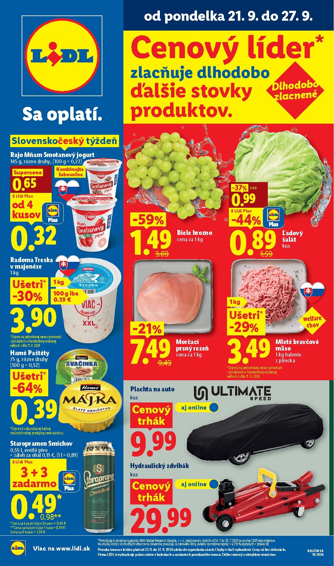 lidl - Nový Lidl leták od pondelka, 21.09.2026 do nedele, 27.09.2026