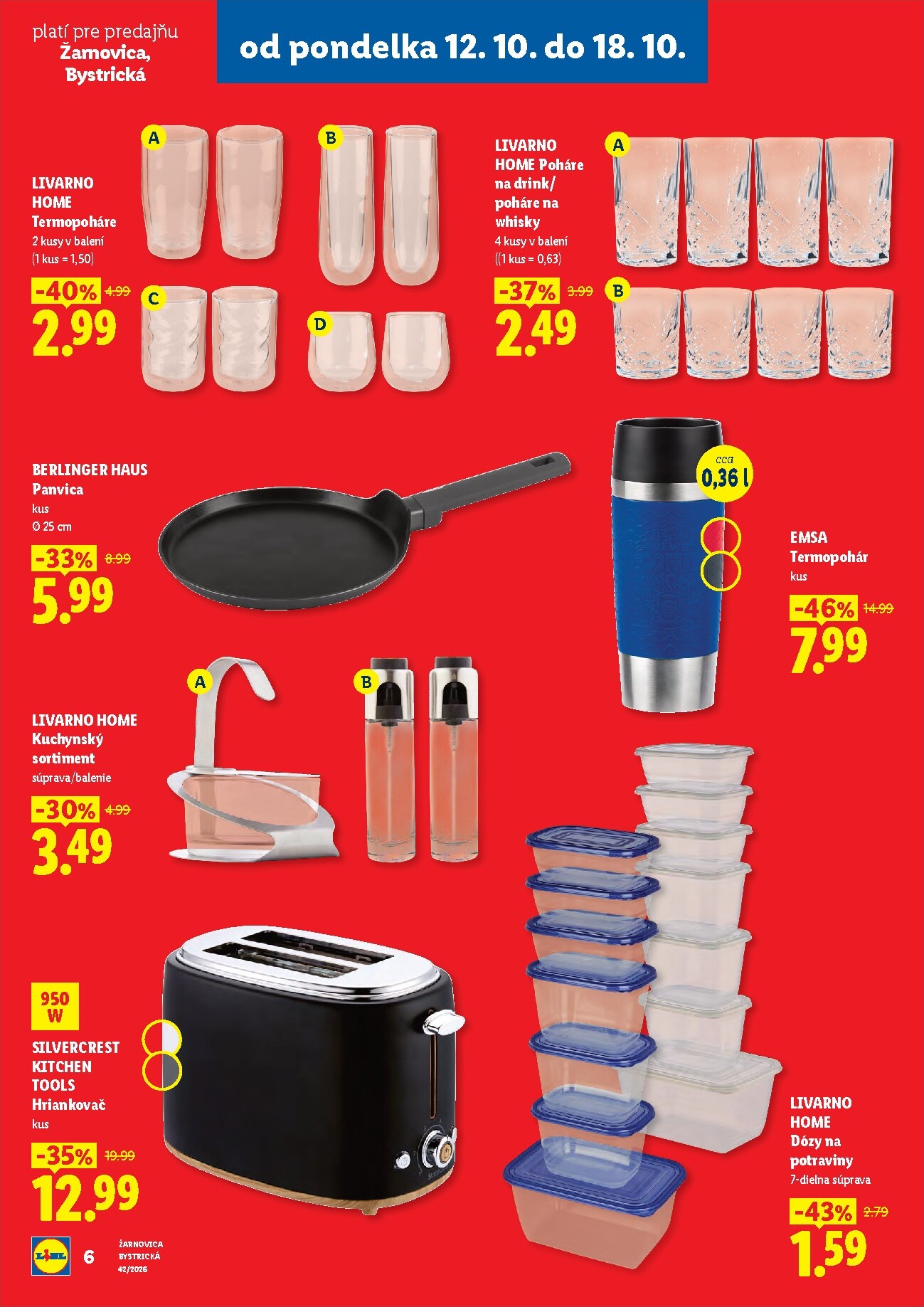 lidl - Nový Lidl - Nová predajňa v Žarnovici leták od pondelka, 12.10.2026 do nedele, 18.10.2026 - page: 6
