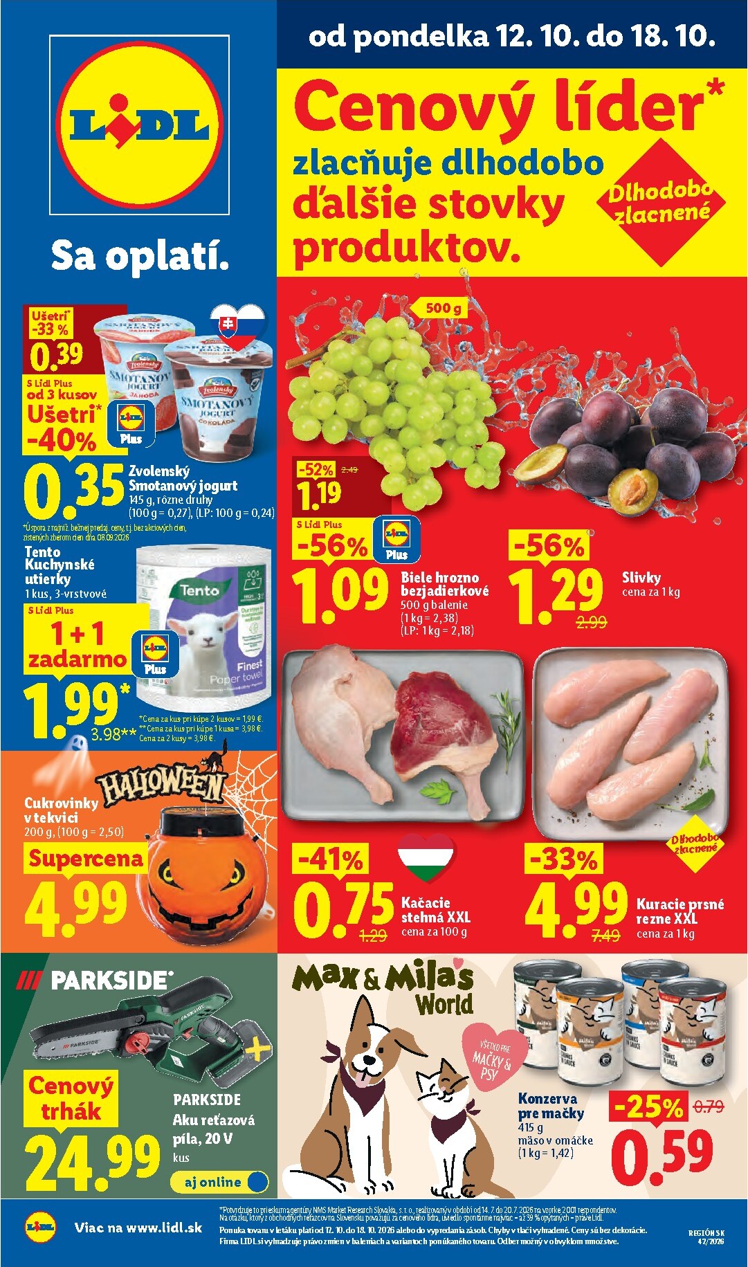 lidl - Nový Lidl leták od pondelka, 12.10.2026 do nedele, 18.10.2026