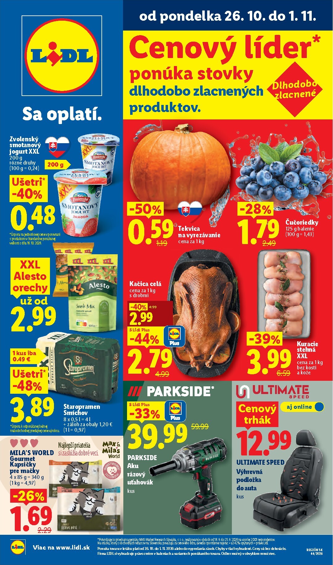 lidl - Nový Lidl leták od pondelka, 26.10.2026 do nedele, 01.11.2026