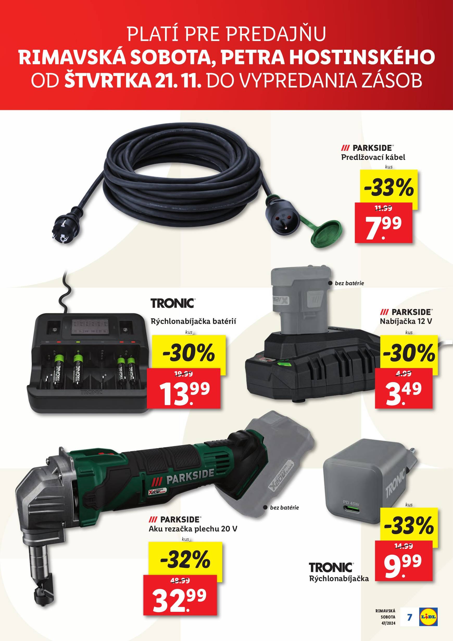 lidl - Lidl - Nová predajňa v Rimavskej Sobote leták platný od 21.11. - 27.11. - page: 7