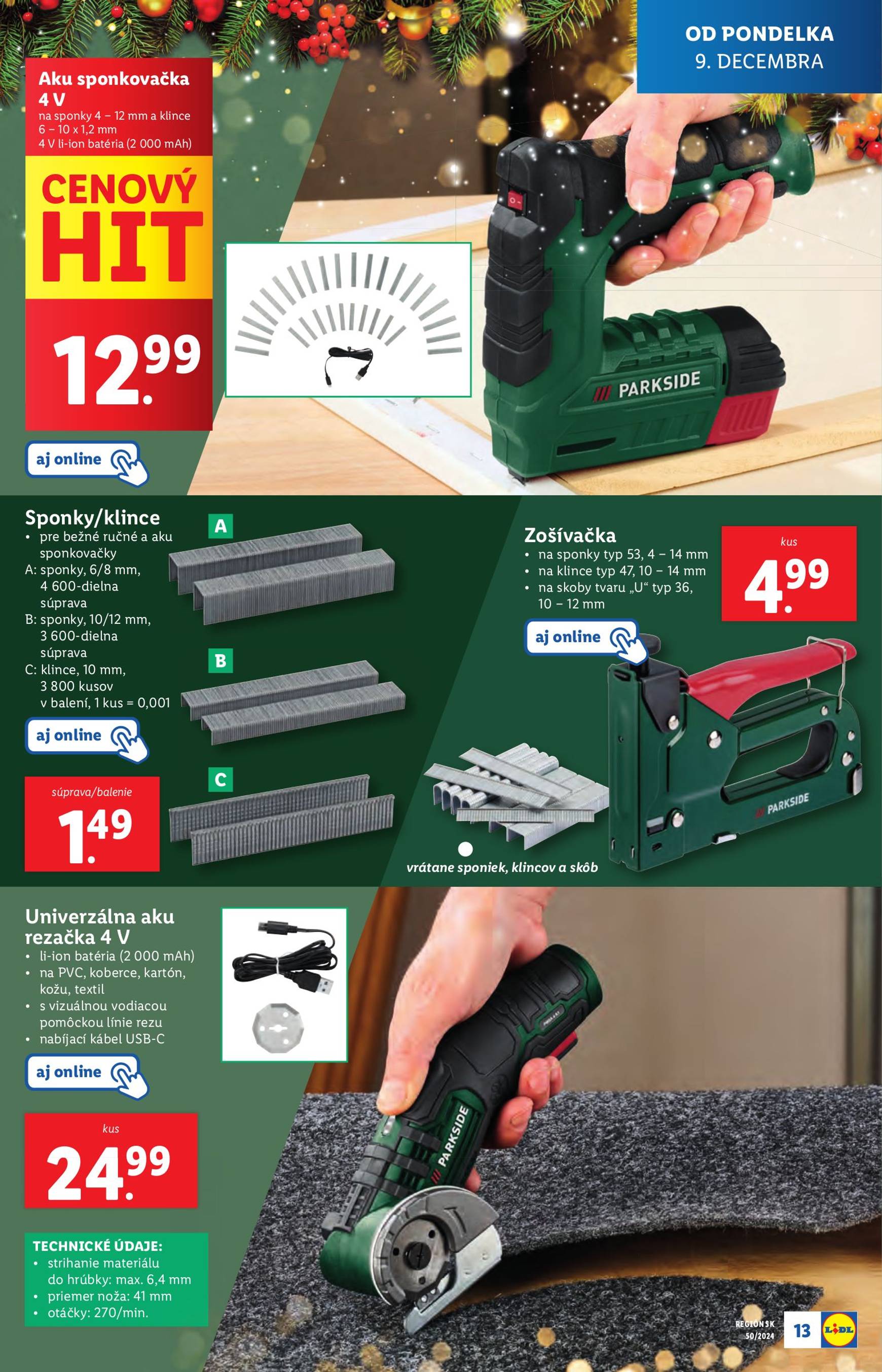 lidl - Lidl - Spotrebný tovar leták platný od 09.12. - 15.12. - page: 13