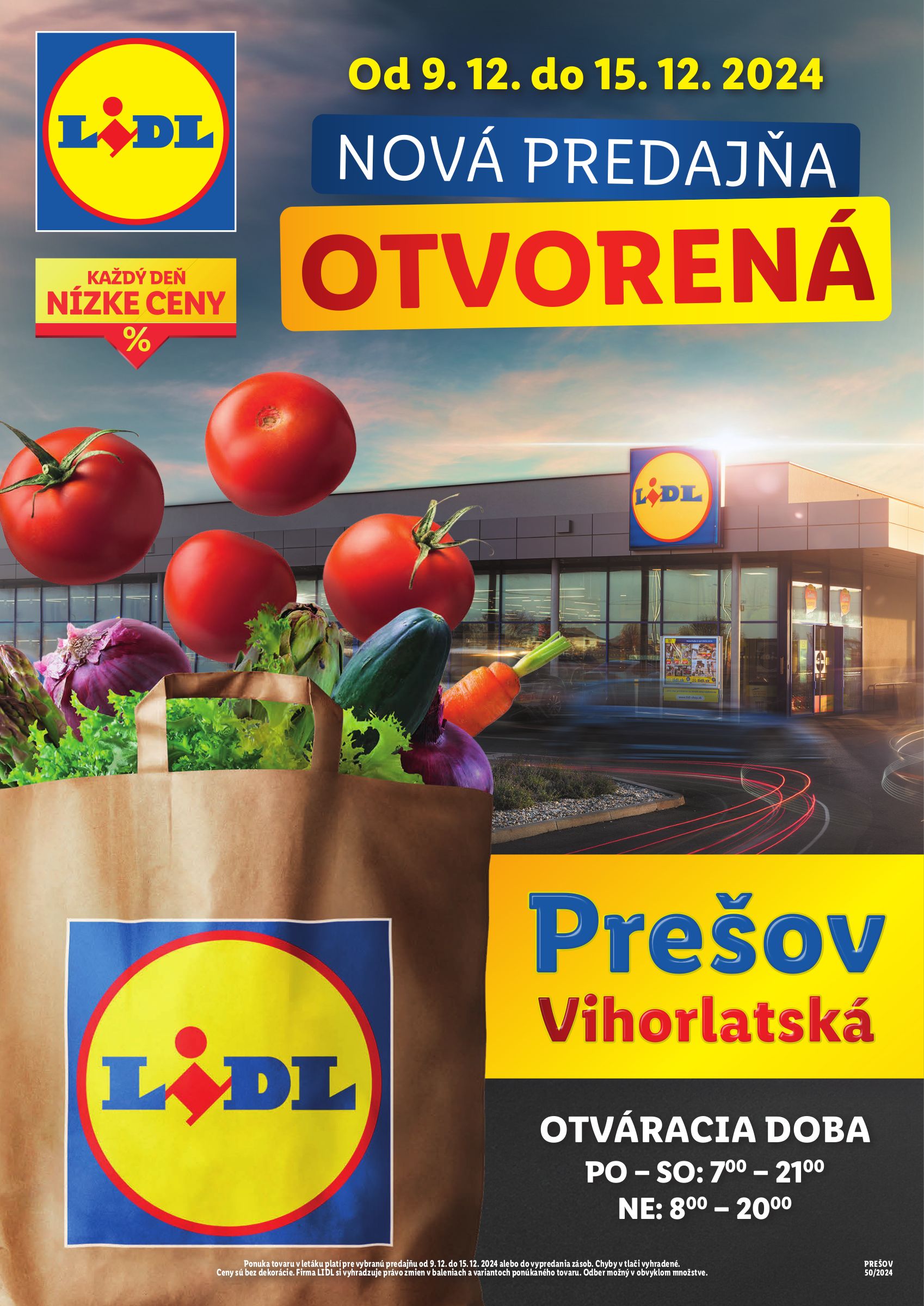 lidl - Lidl - Nová predajňa v Prešove leták platný od 09.12. - 15.12.