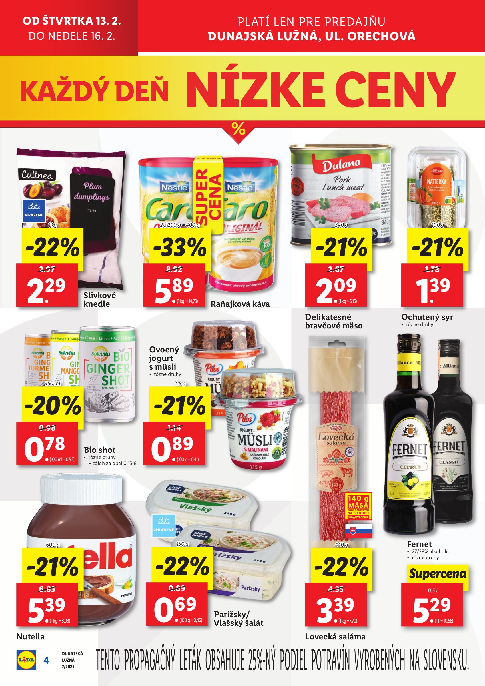 lidl - Lidl - Nová predajňa v D. Lužnej leták platný od 13.02. - 19.02. - page: 4