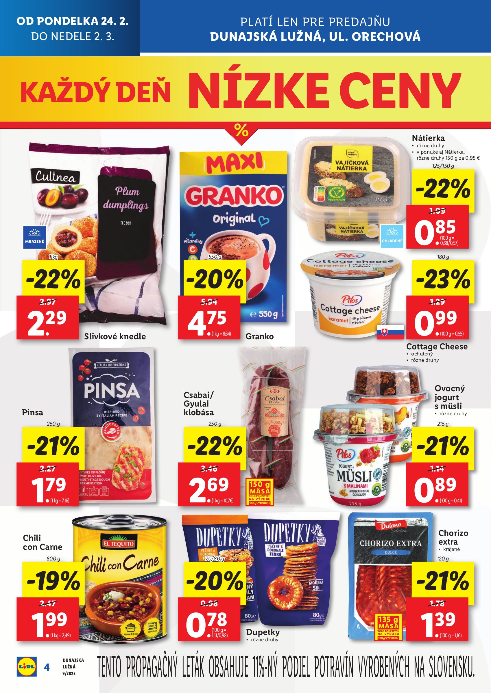 lidl - Lidl - Nová predajňa v D. Lužnej leták platný od 24.02. - 02.03. - page: 4