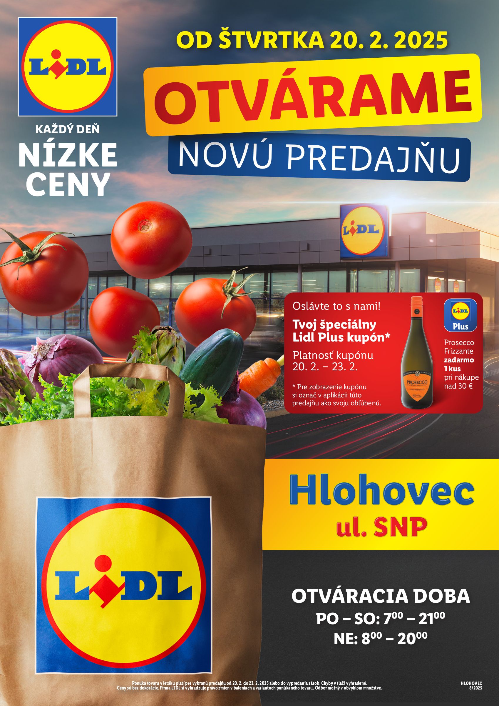 lidl - Lidl - Nová predajňa v Hlohovci leták platný od 20.02. - 23.02.