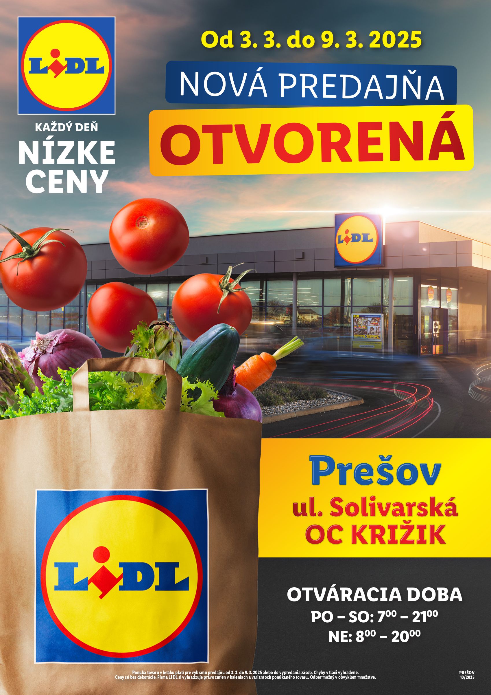 lidl - Lidl - Nová predajňa v Prešove leták platný od 03.03. - 09.03.