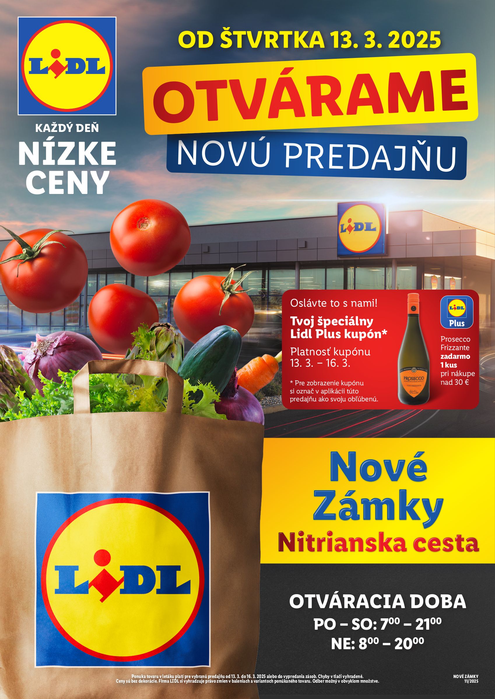 lidl - Lidl - Nová predajňa v Nových Zámkoch leták platný od 13.03. - 16.03.