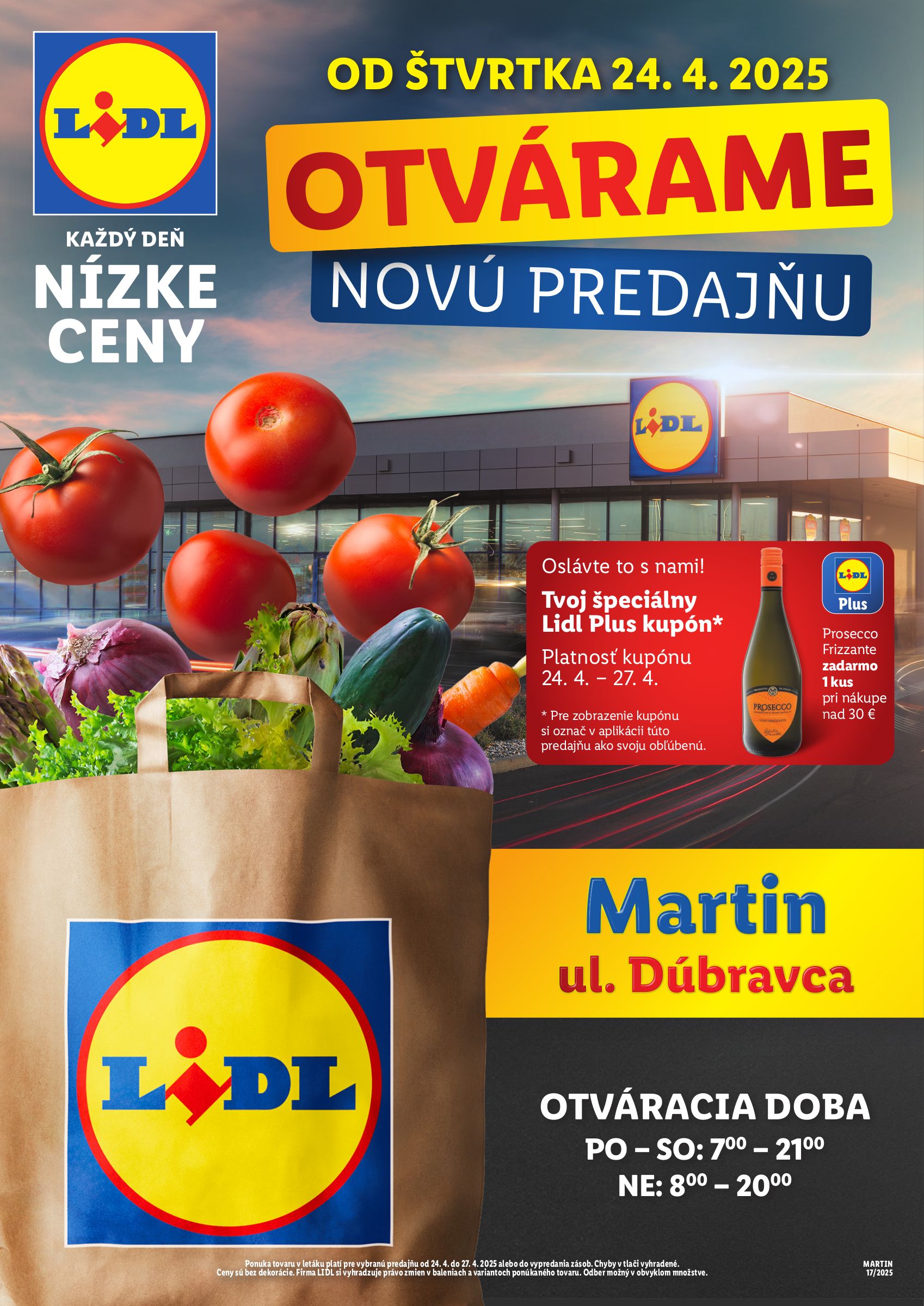 lidl - Lidl - Nová predajňa v Martine leták platný od 24.04. - 27.04.