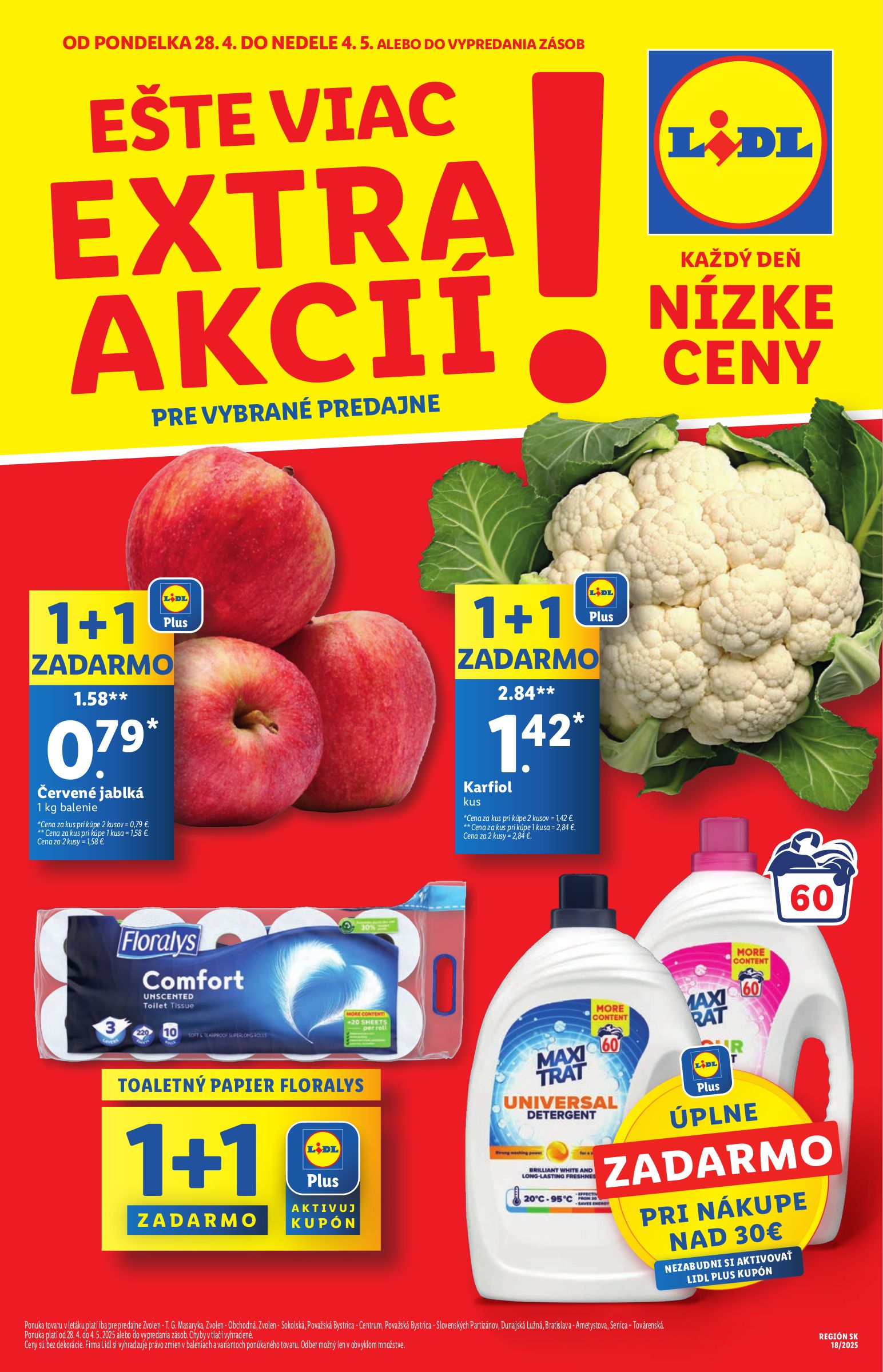 lidl - Lidl - Extra akcie pre vybrané predajne leták platný od 28.04. - 04.05.
