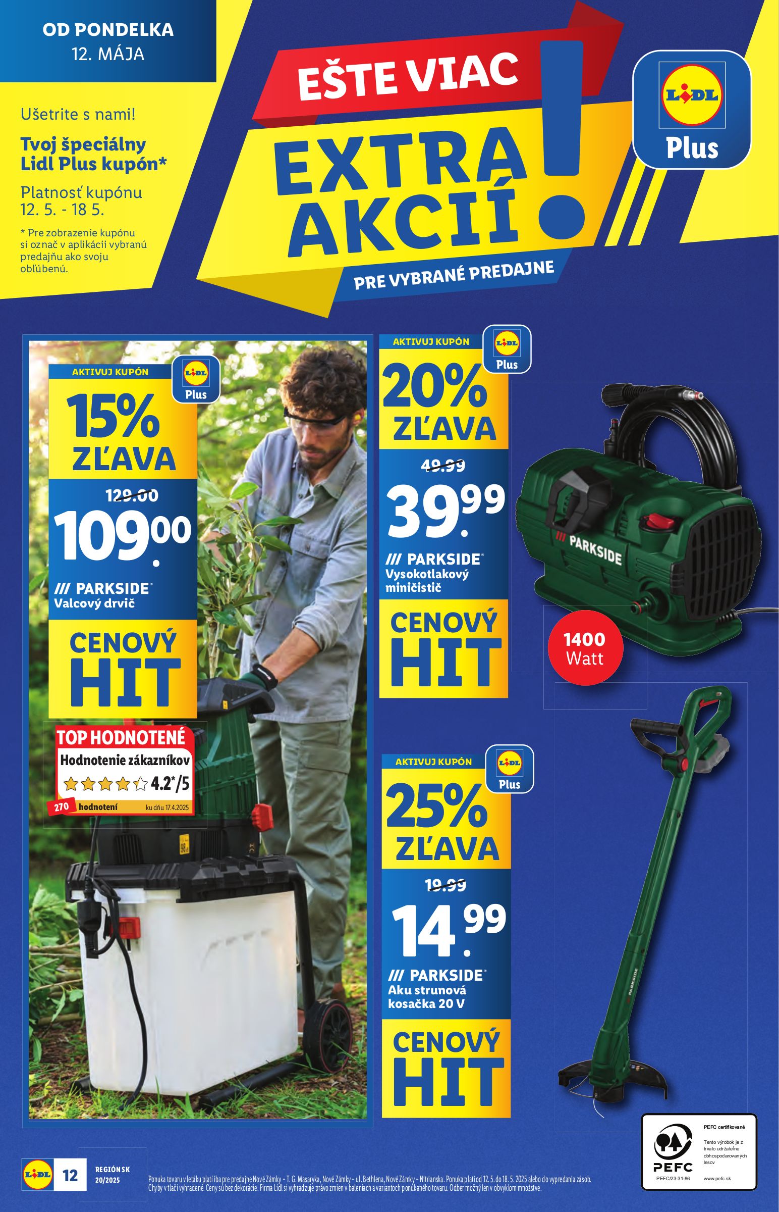 lidl - Lidl - Špeciálne akcie - vybrané predajne leták platný od 12.05. - 18.05. - page: 12