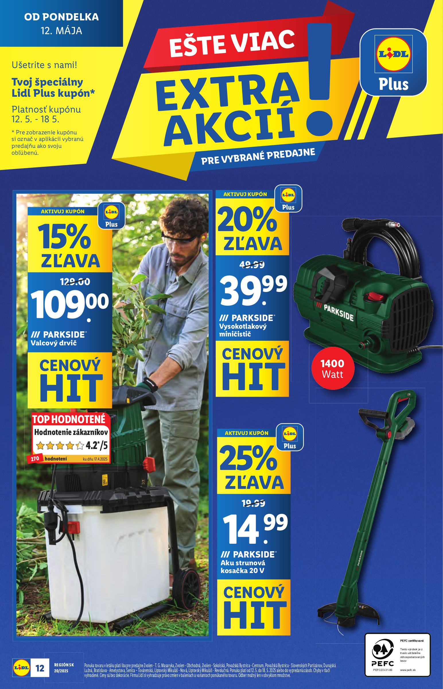 lidl - Lidl - Špeciálne akcie - vybrané predajne leták platný od 12.05. - 18.05. - page: 14