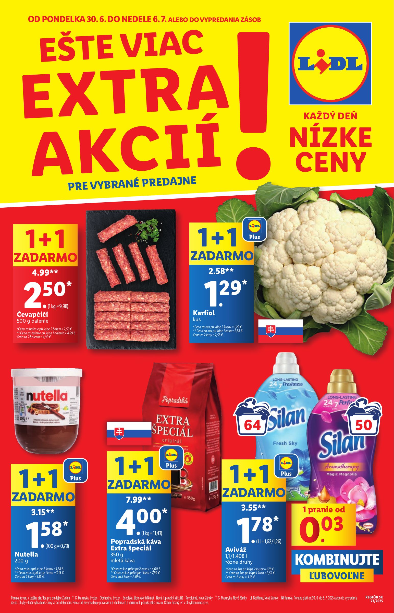 lidl - Leták Lidl - Extra akcie pre vybrané predajne platný od 30.06. do 06.07.