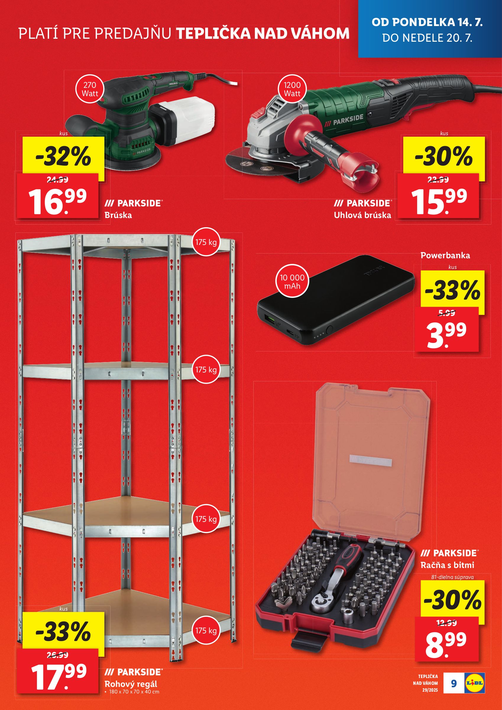 lidl - Leták Lidl - Nová predajňa v Tepličke nad Váhom platný od 14.07. do 20.07. - page: 9
