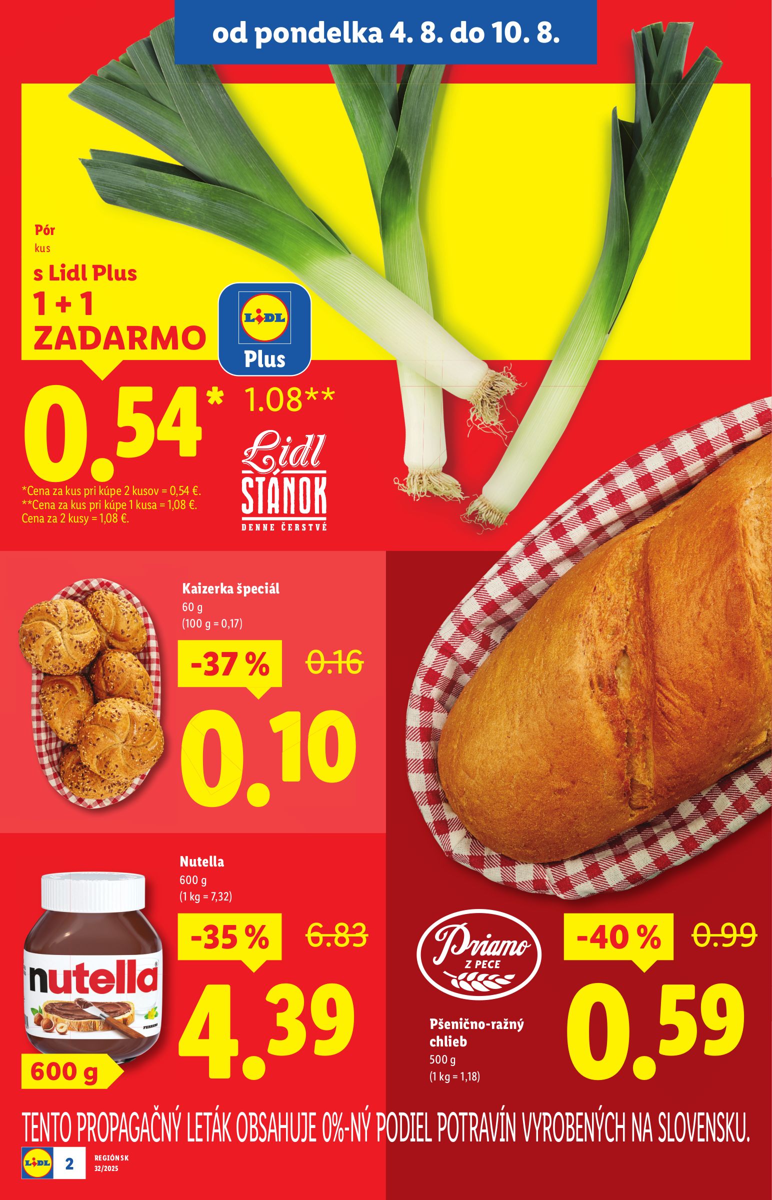 lidl - Leták Lidl - Špeciálne akcie - vybrané predajne platný od 04.08. do 10.08. - page: 2