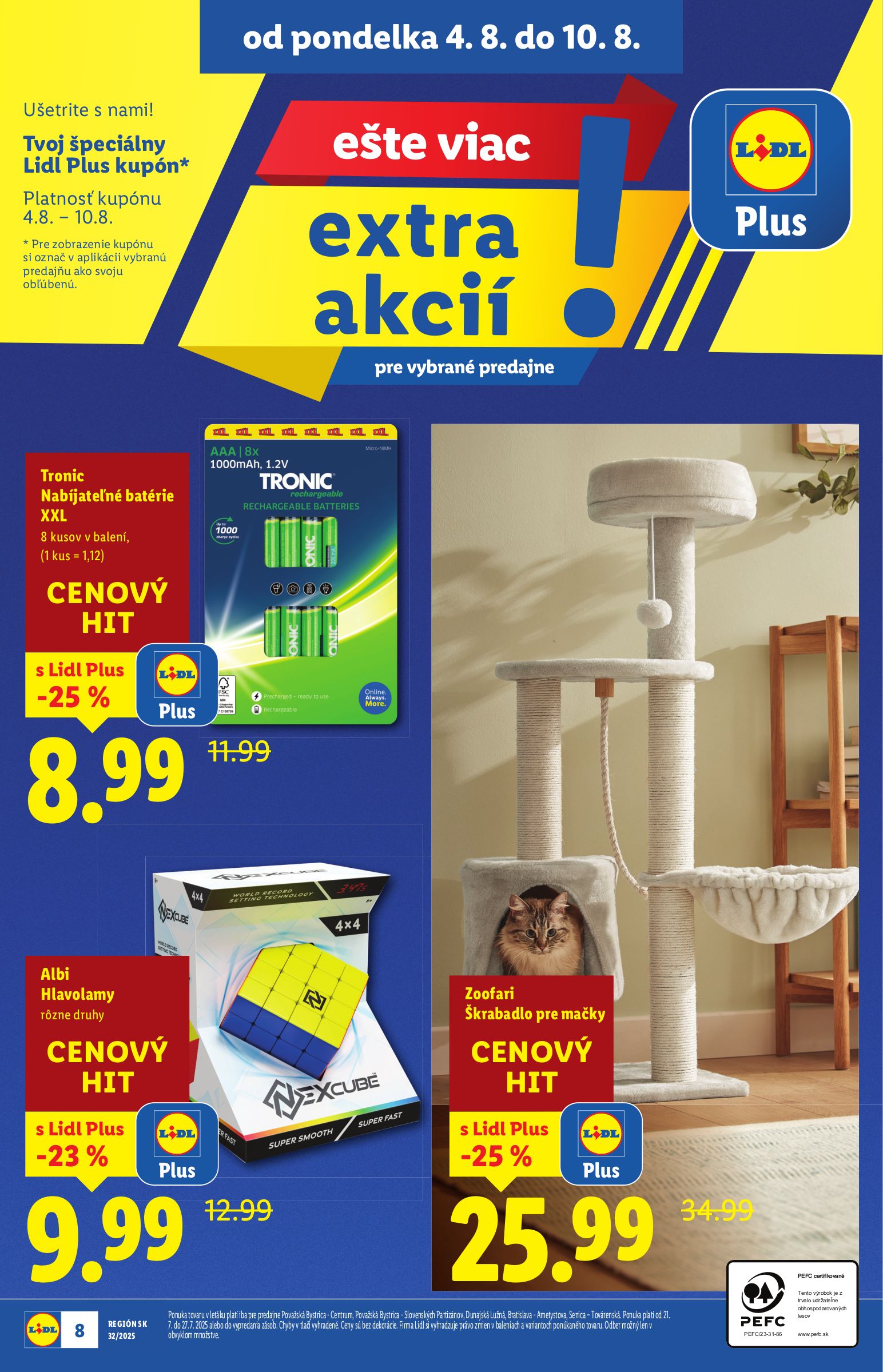 lidl - Leták Lidl - Špeciálne akcie - vybrané predajne platný od 04.08. do 10.08. - page: 8