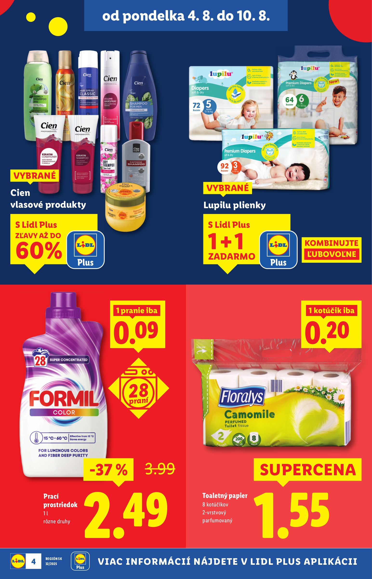 lidl - Leták Lidl - Špeciálne akcie - vybrané predajne platný od 04.08. do 10.08. - page: 4