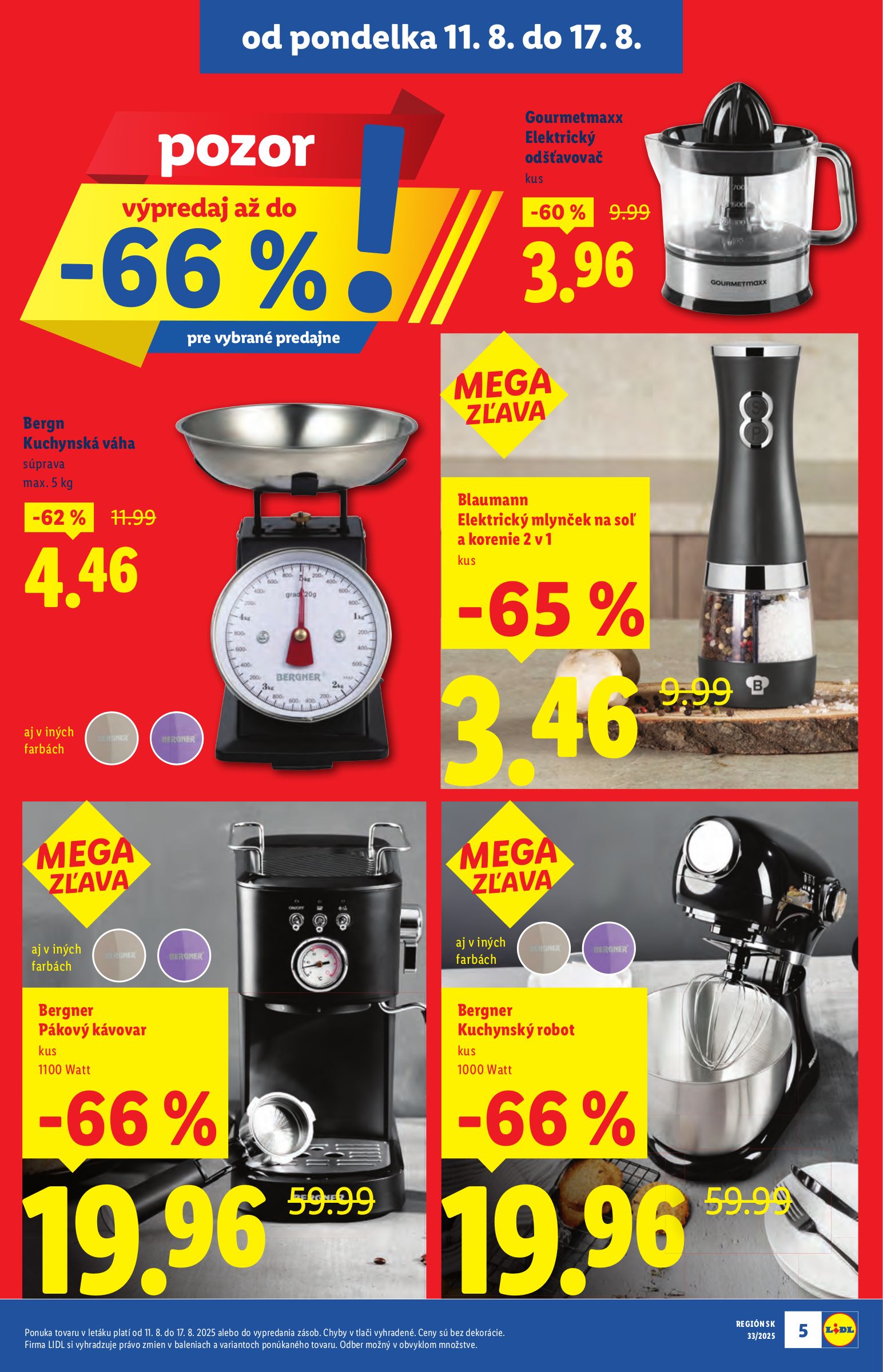 lidl - Leták Lidl - Špeciálne akcie - vybrané predajne platný od 11.08. do 17.08. - page: 5